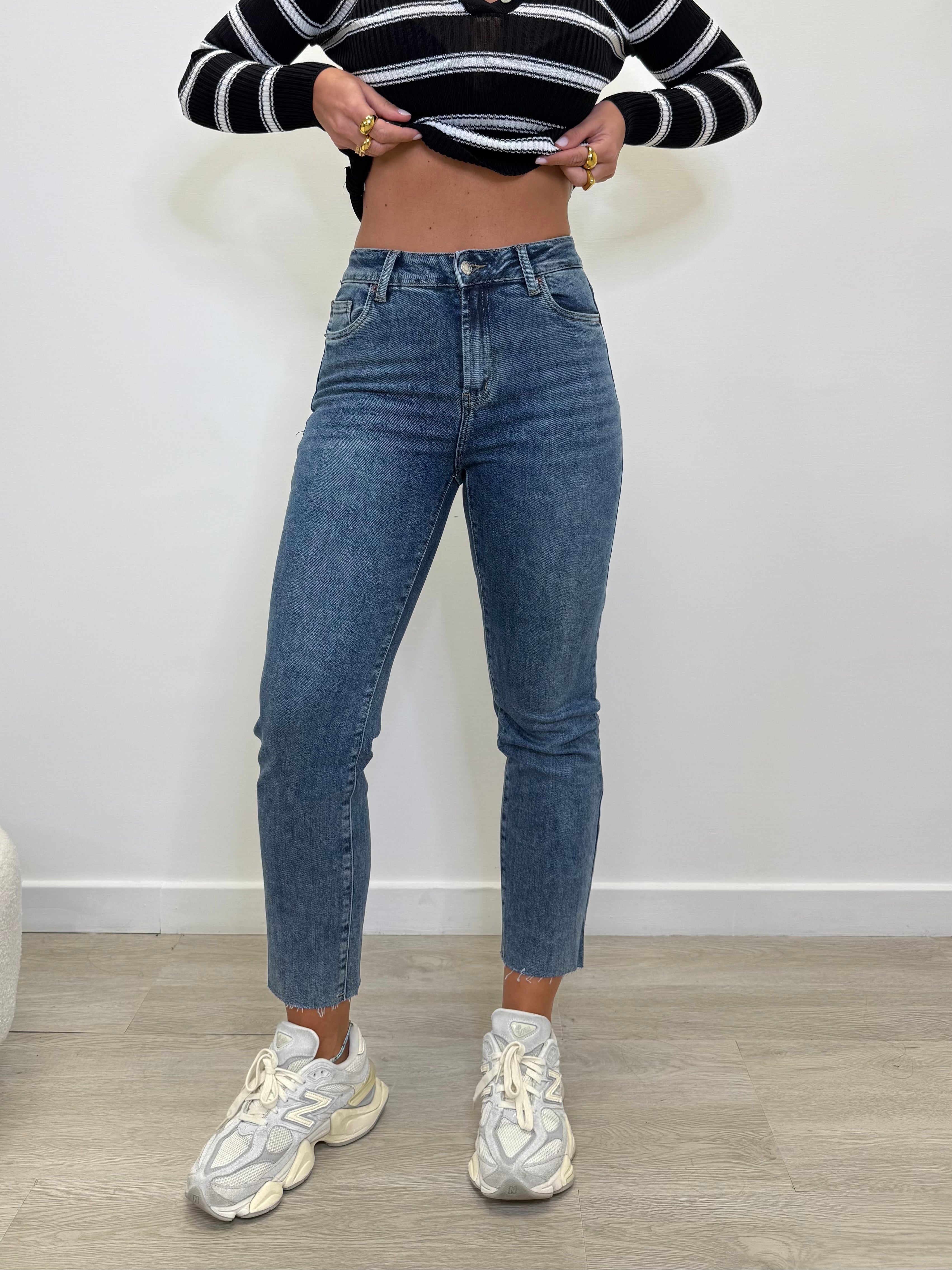 JEANS DRITTO TAGLIO VIVO 7/8 8940