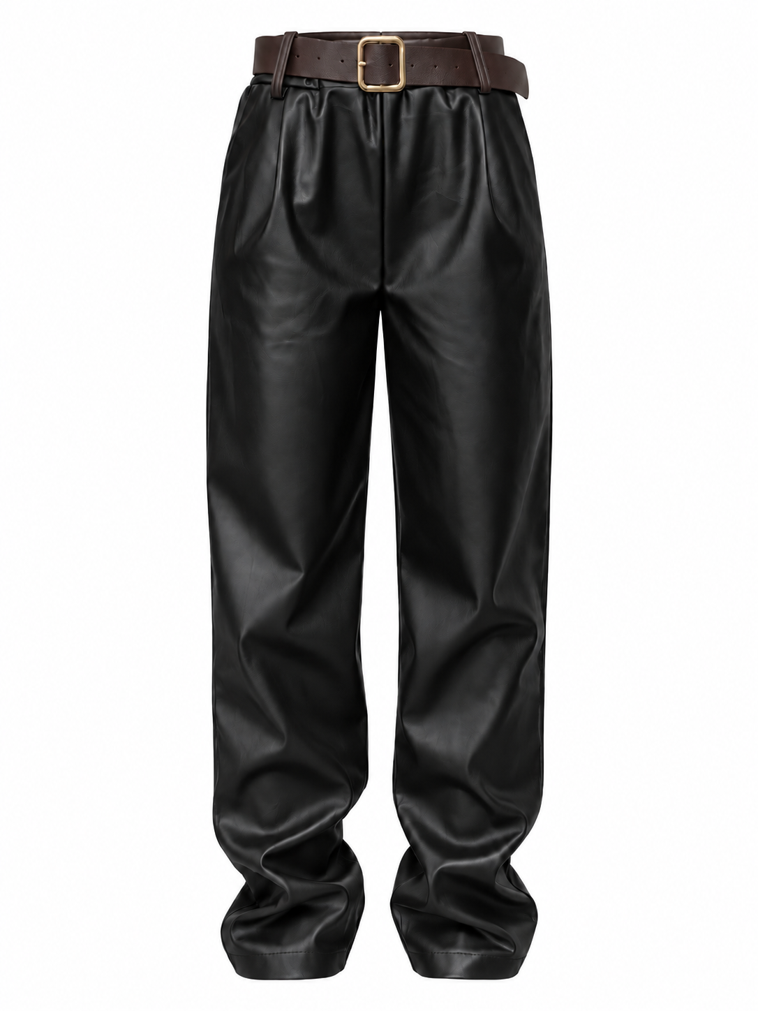 PANTALONE BAGGY EFFETTO PELLE 3439