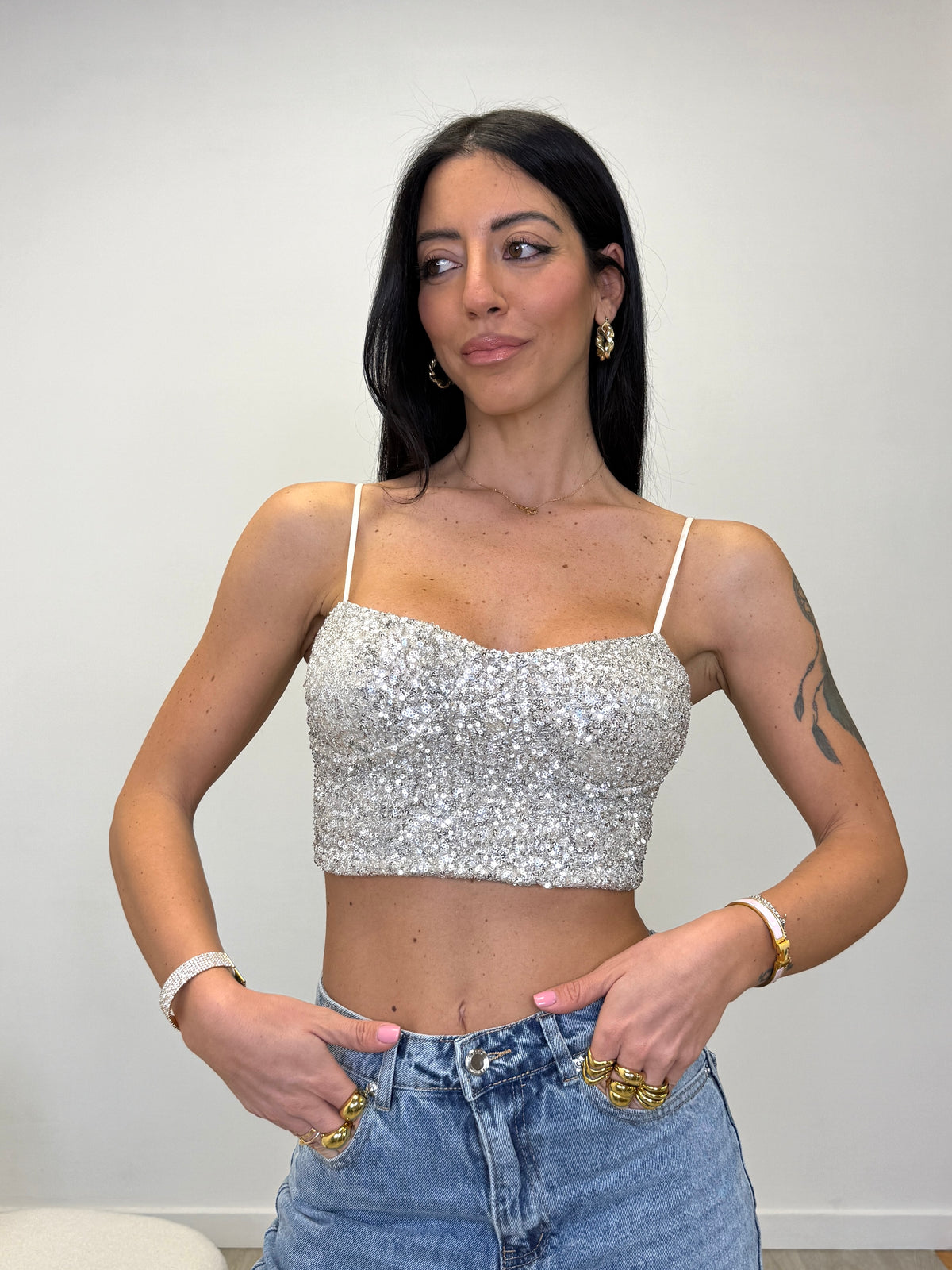 TOP BALCONETTE PAILLETTES 13171
