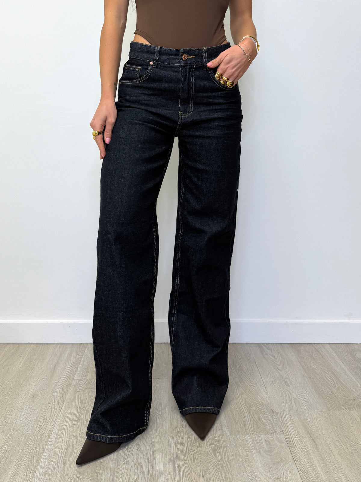 JEANS PALAZZO LAVAGGIO ZERO 5003