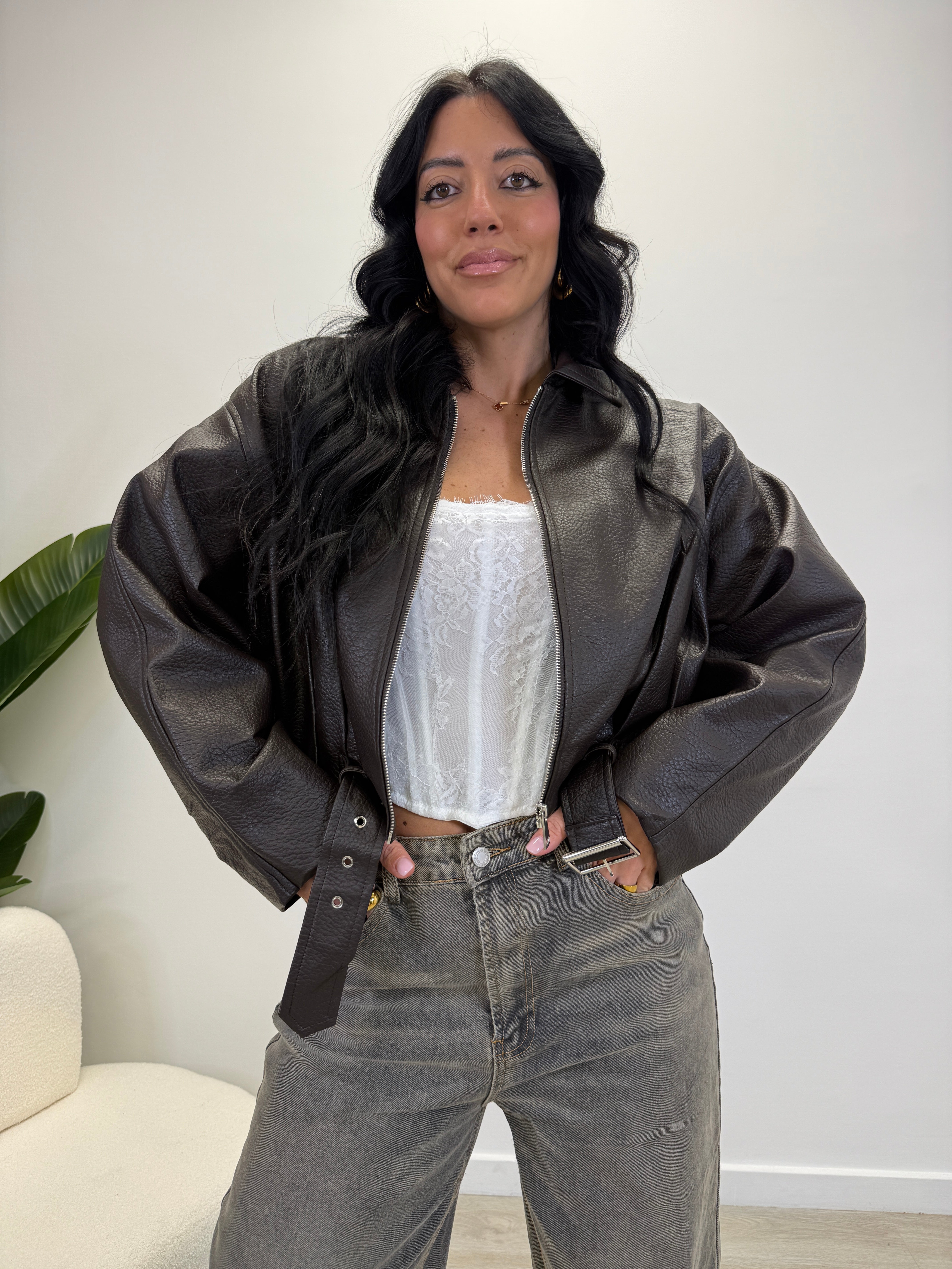 BOMBER EFETTO PELLE 91