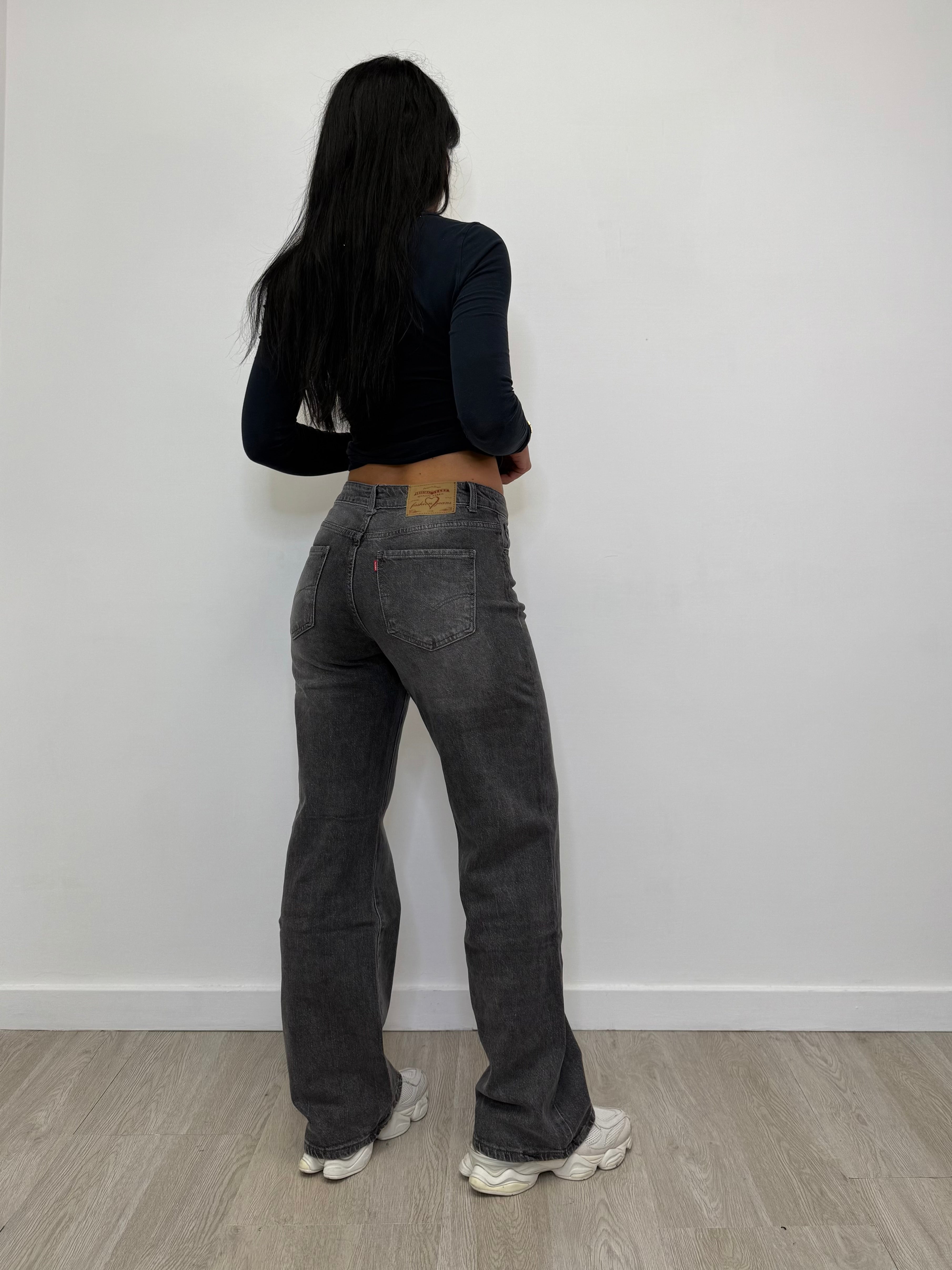 JEANS WIDE LEG FUME' 5707-14