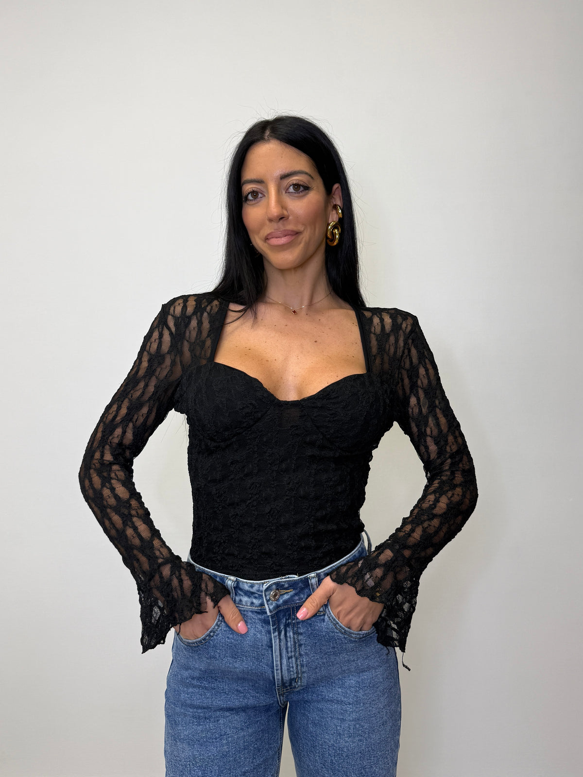 MAGLIA IN PIZZO CON COPPE 16817