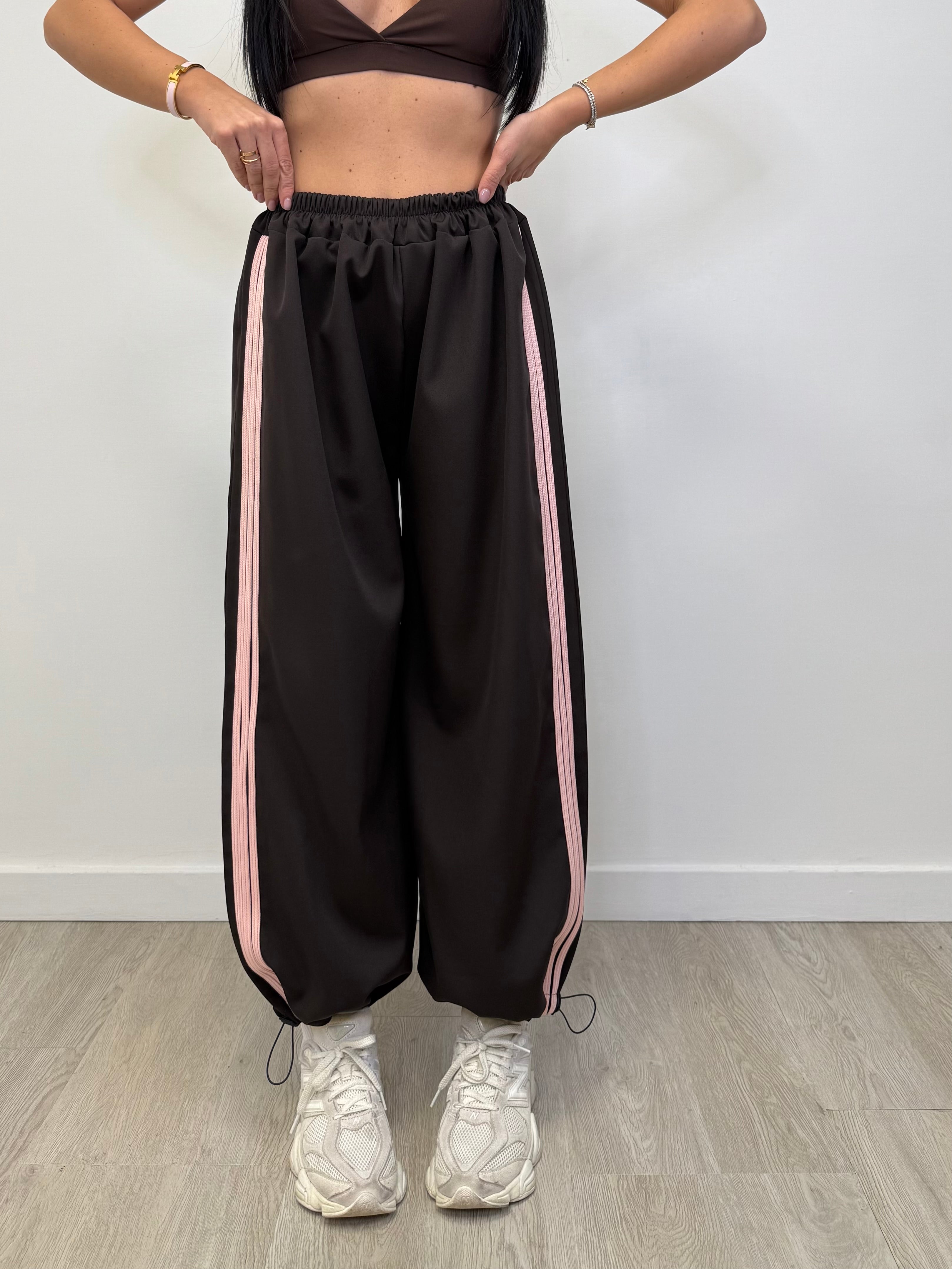 JOGGER CON BANDE LATERALI IN TESSUTO TECNICO 8139