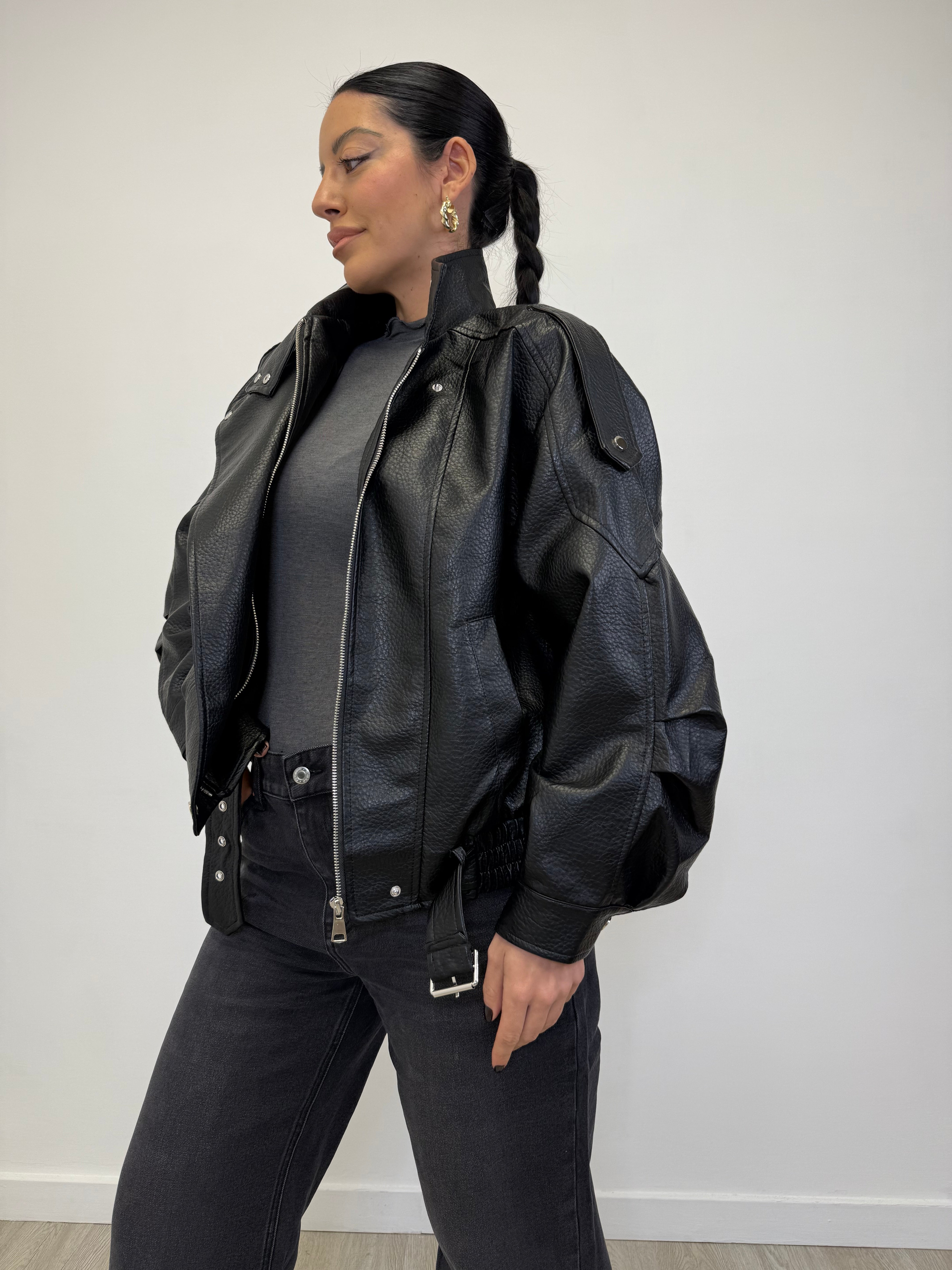 CHIODO EFFETTO PELLE MARTELLATA 6680