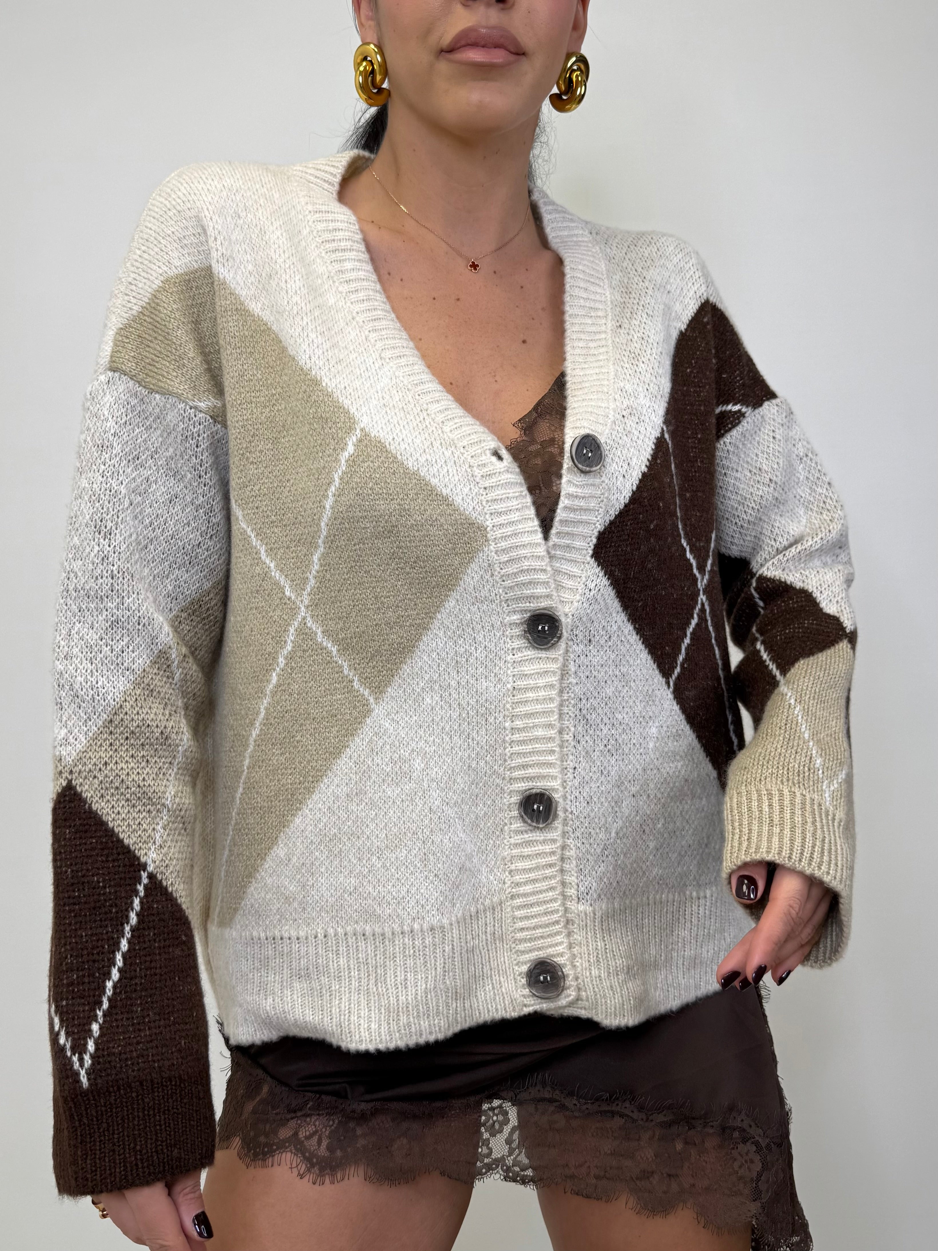 CARDIGAN ROMBI 25853