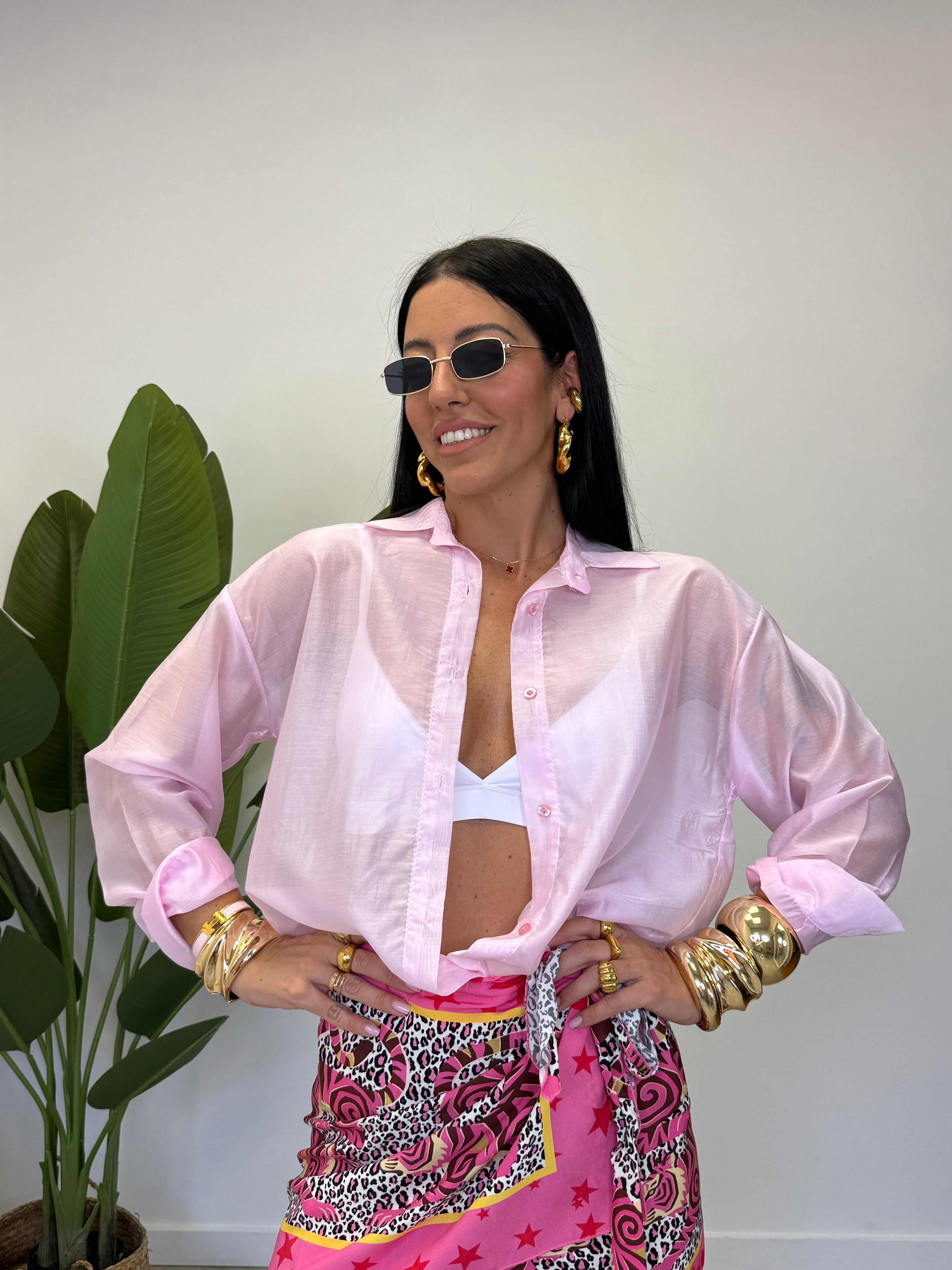 CAMICIA ROSA SEMITRASPARENTE 141