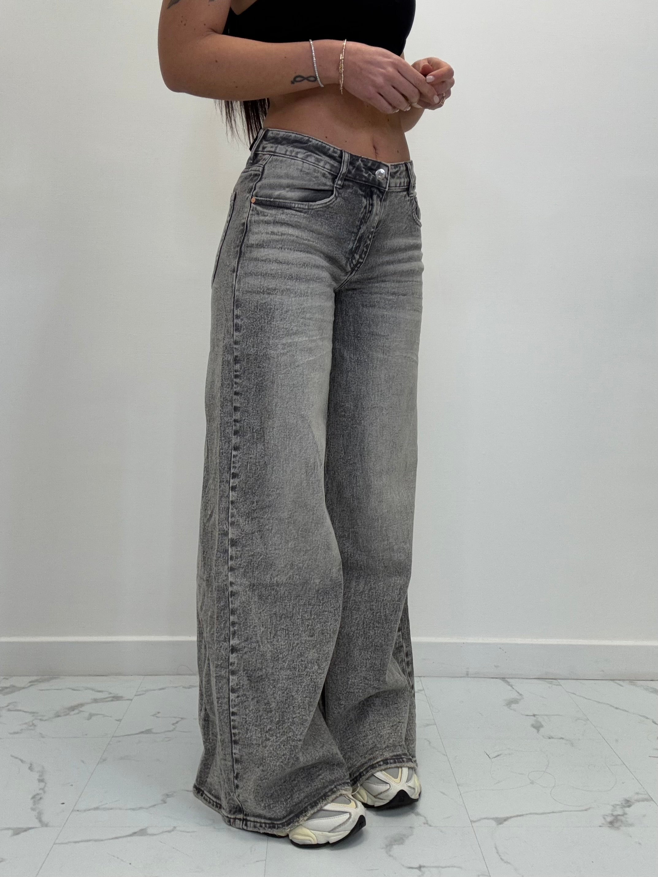 JEANS PALAZZONE GRIGIO 3316-1-ST