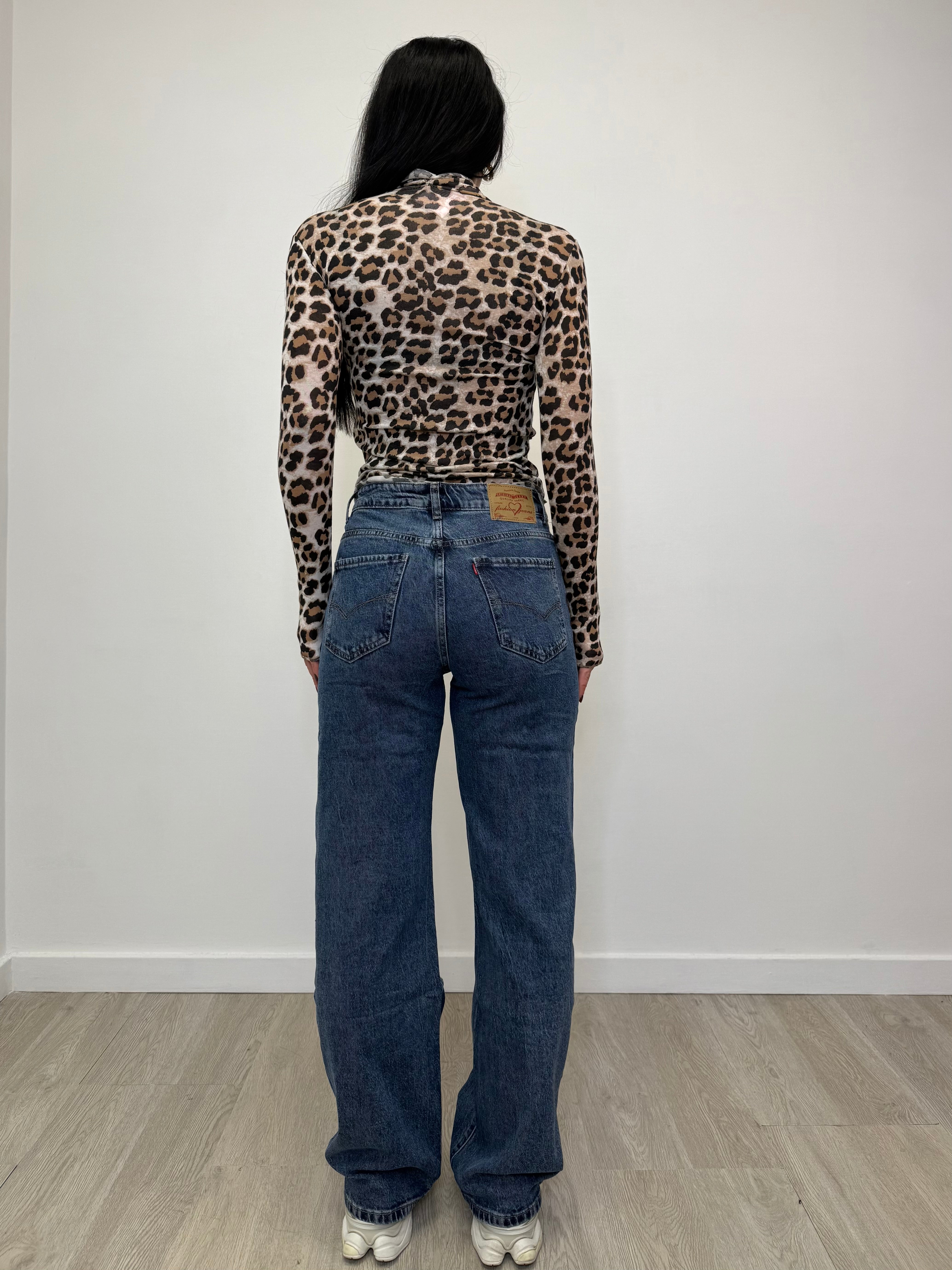 JEANS WIDE LEG LAVAGGIO SCURO 5707-7