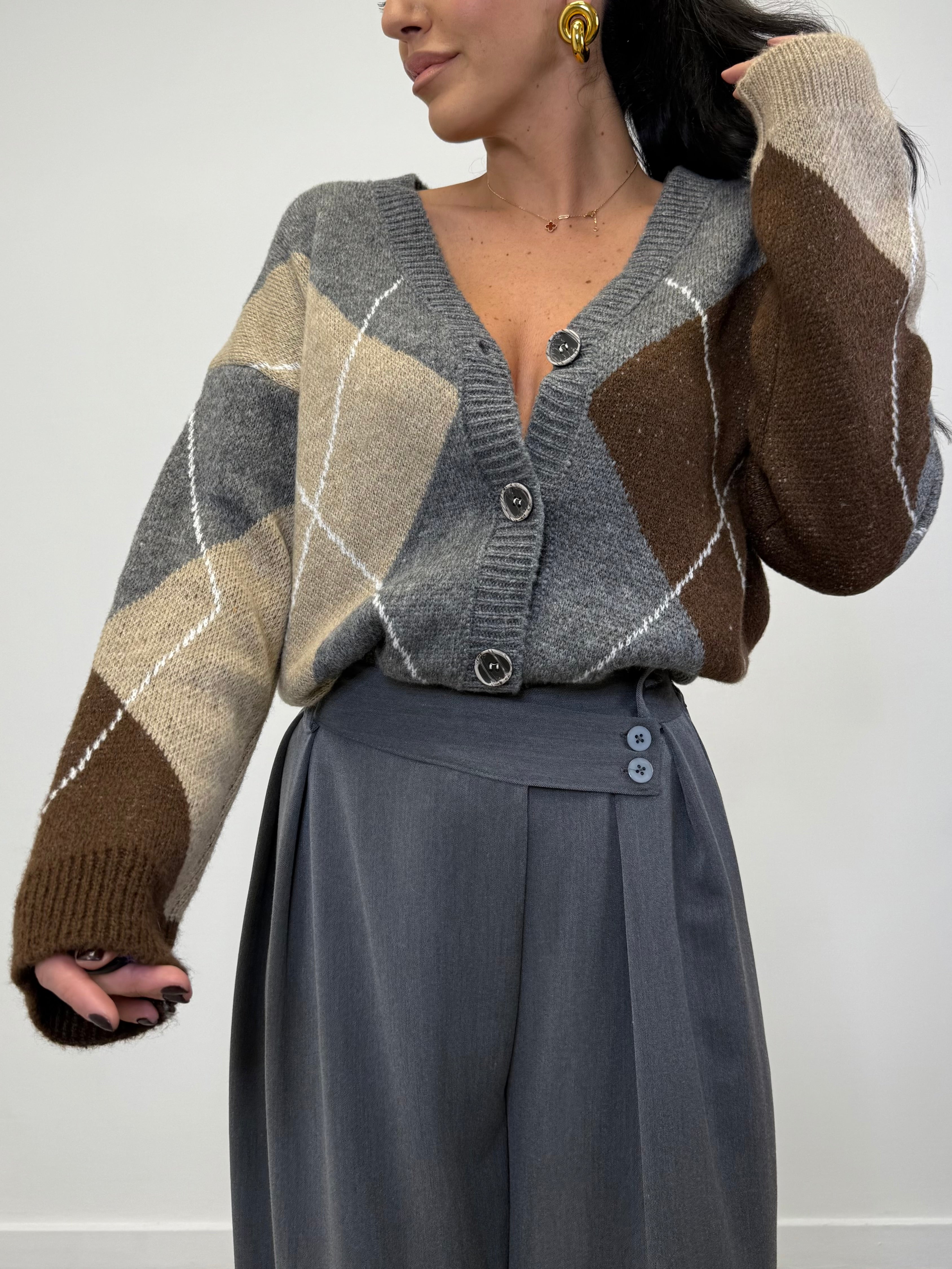 CARDIGAN ROMBI 25853