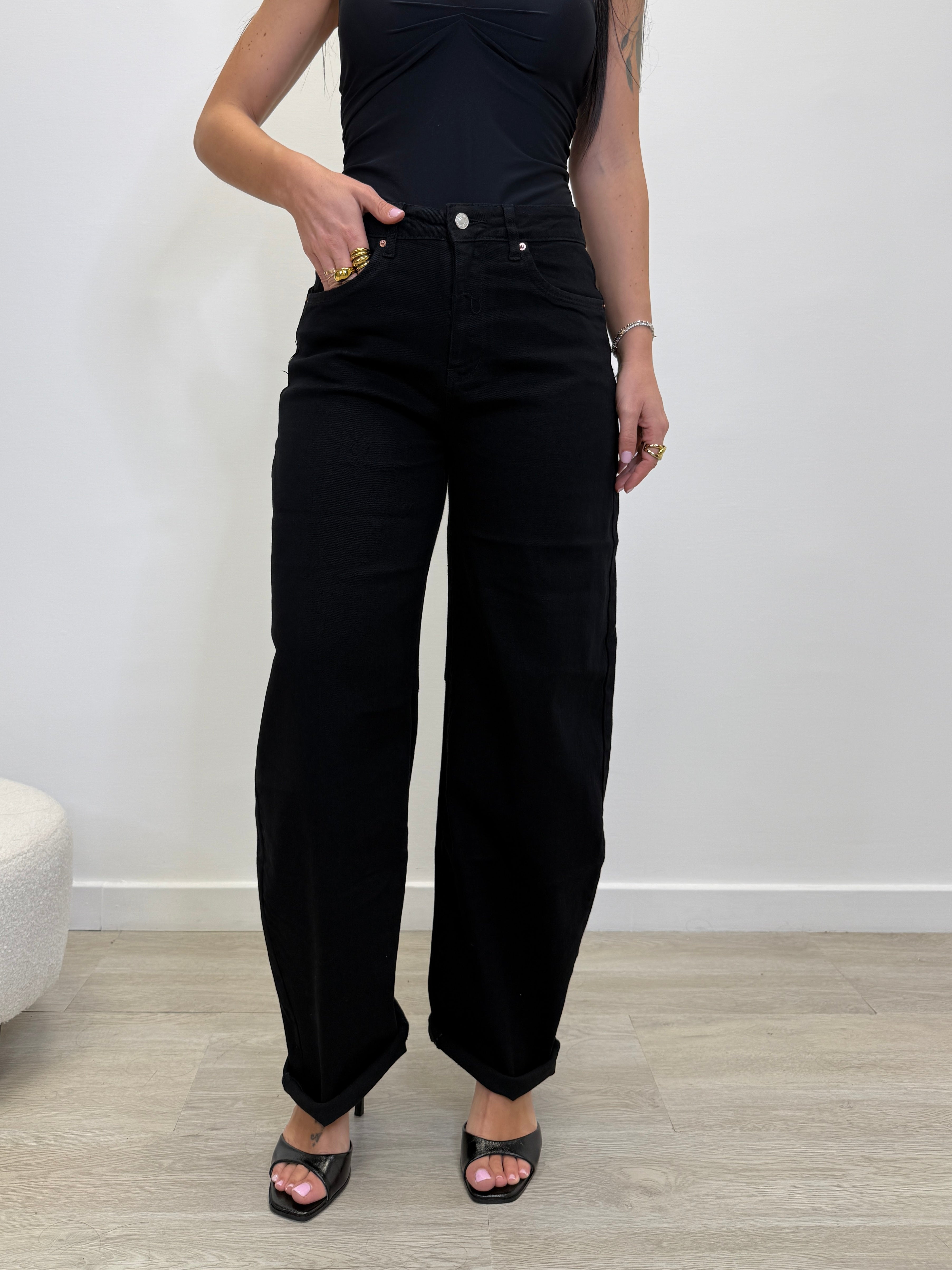 JEANS BAGGY NERO 2119