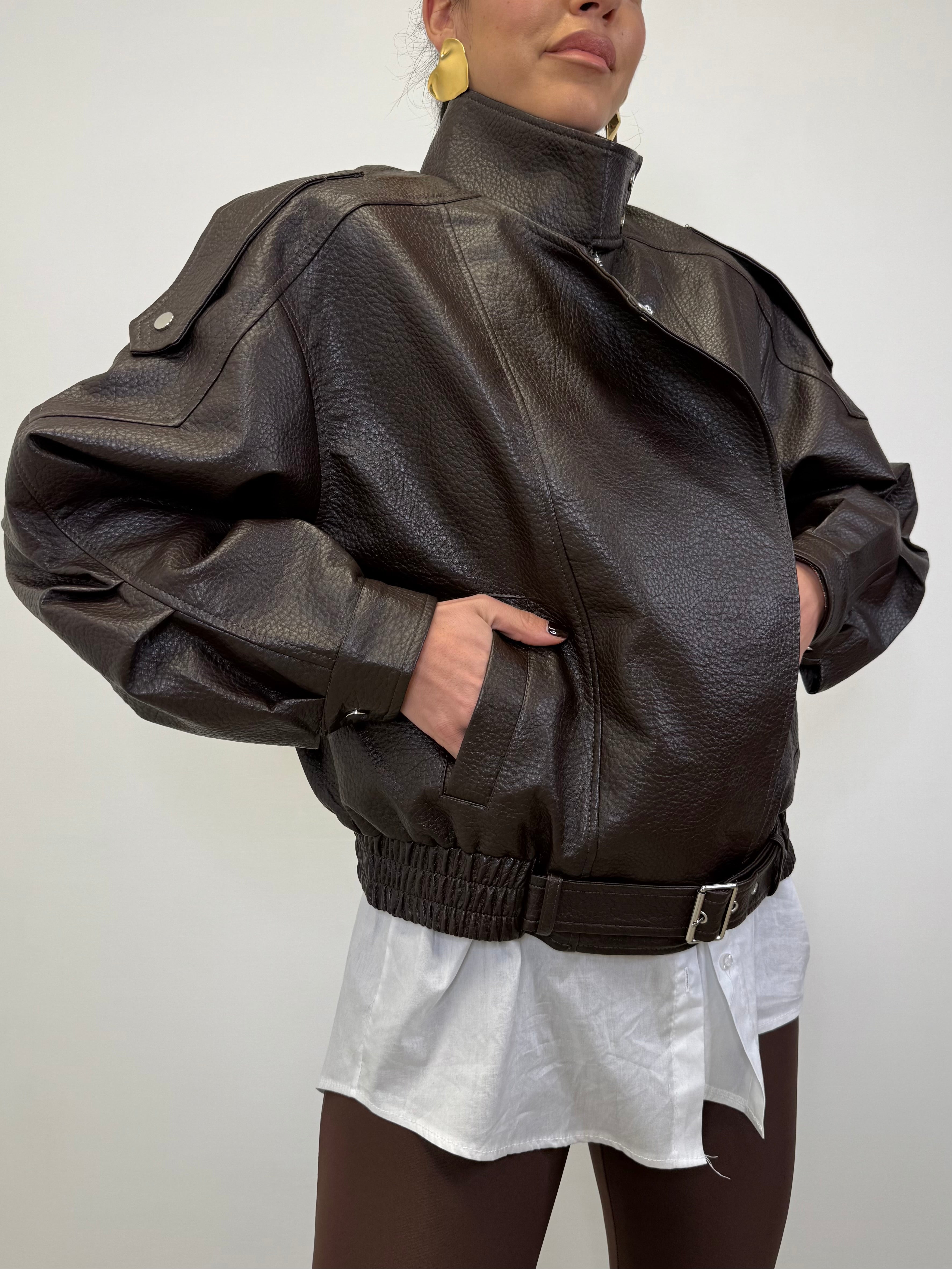 CHIODO EFFETTO PELLE MARTELLATA 6680