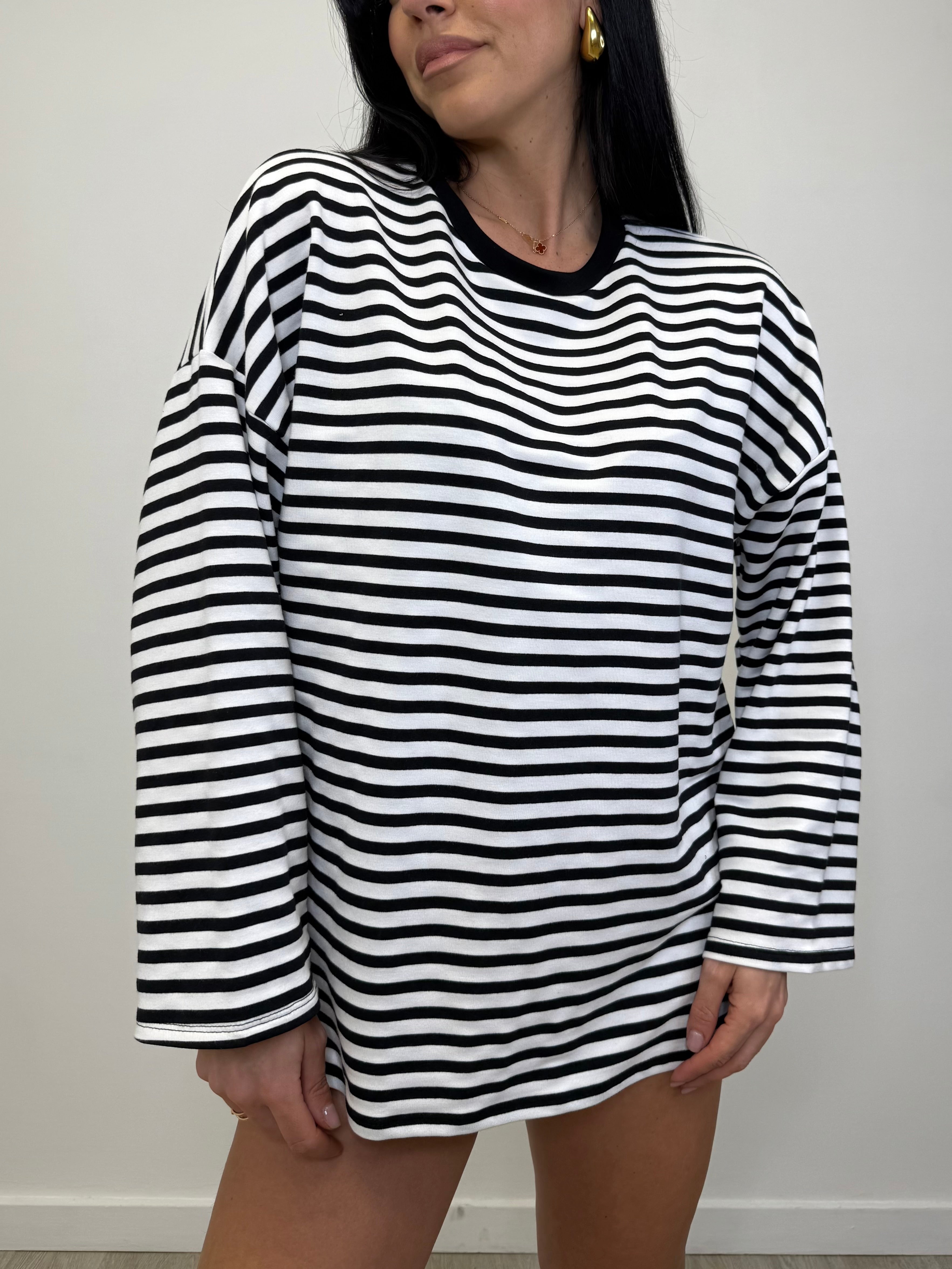 MAGLIA A RIGHE GIROCOLLO 37990