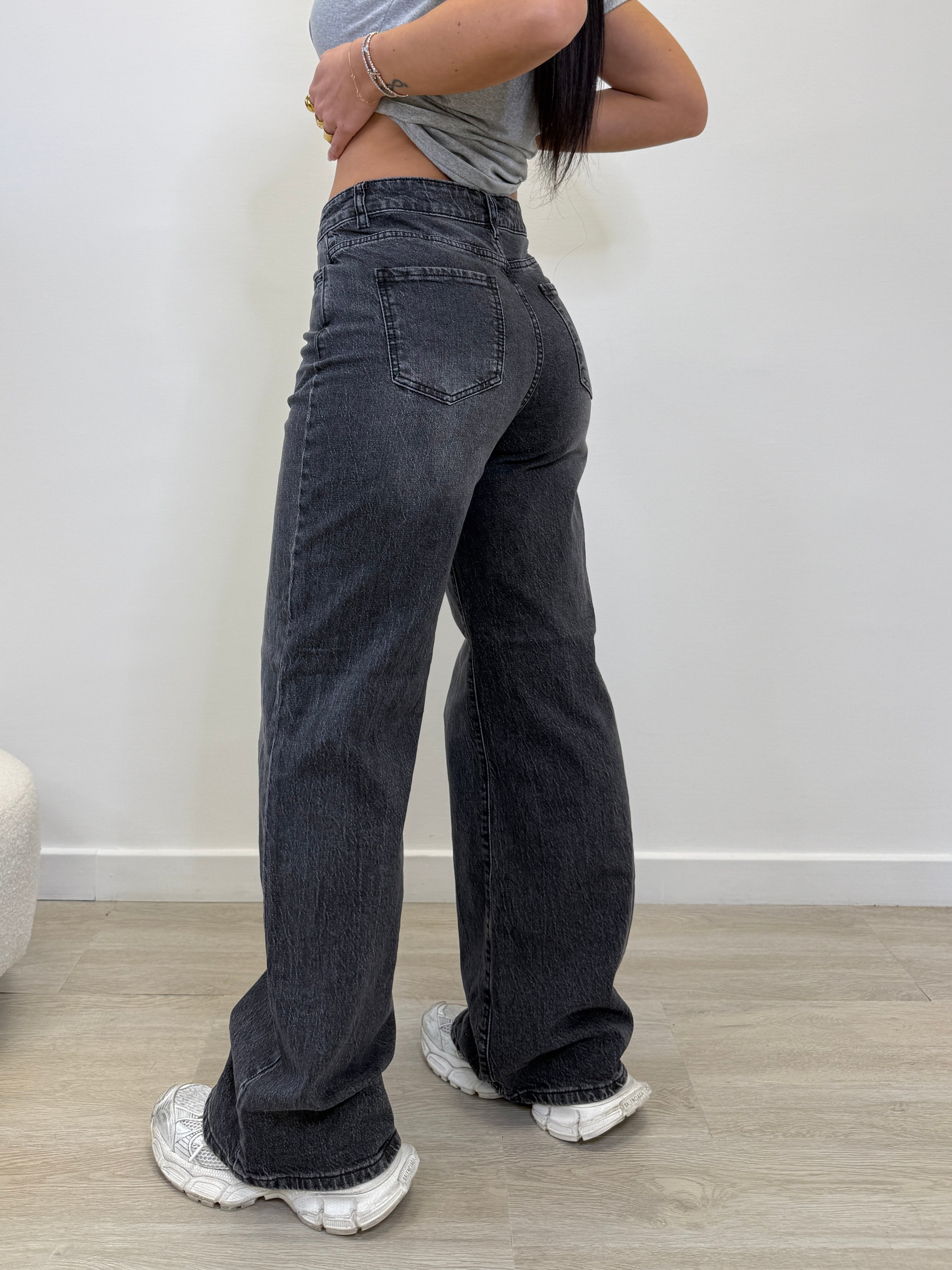 JEANS PALAZZO LAVAGGIO FUME' 1355-1