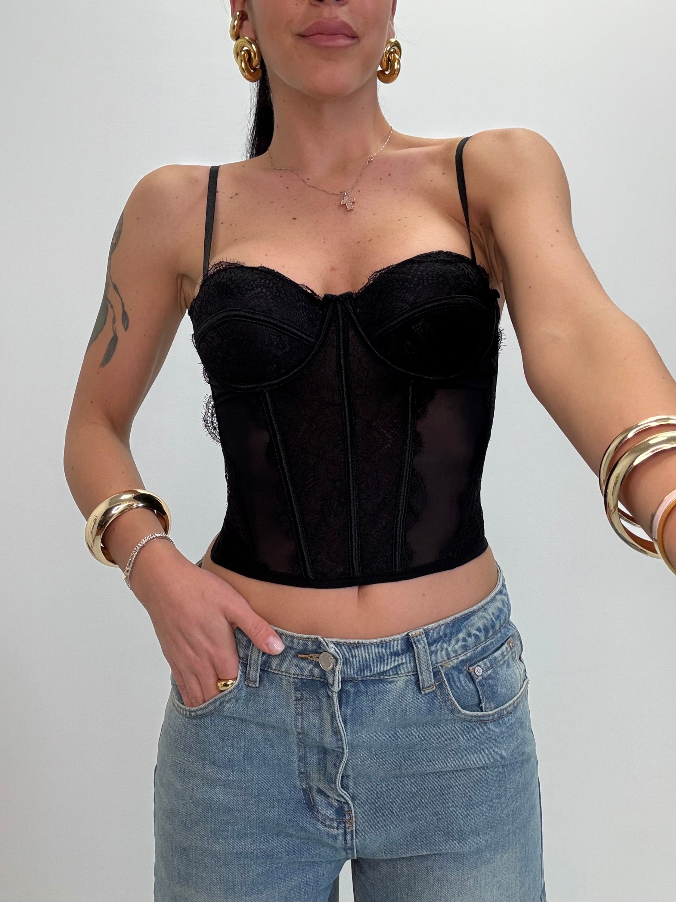 BUSTIER IN PIZZO 9369