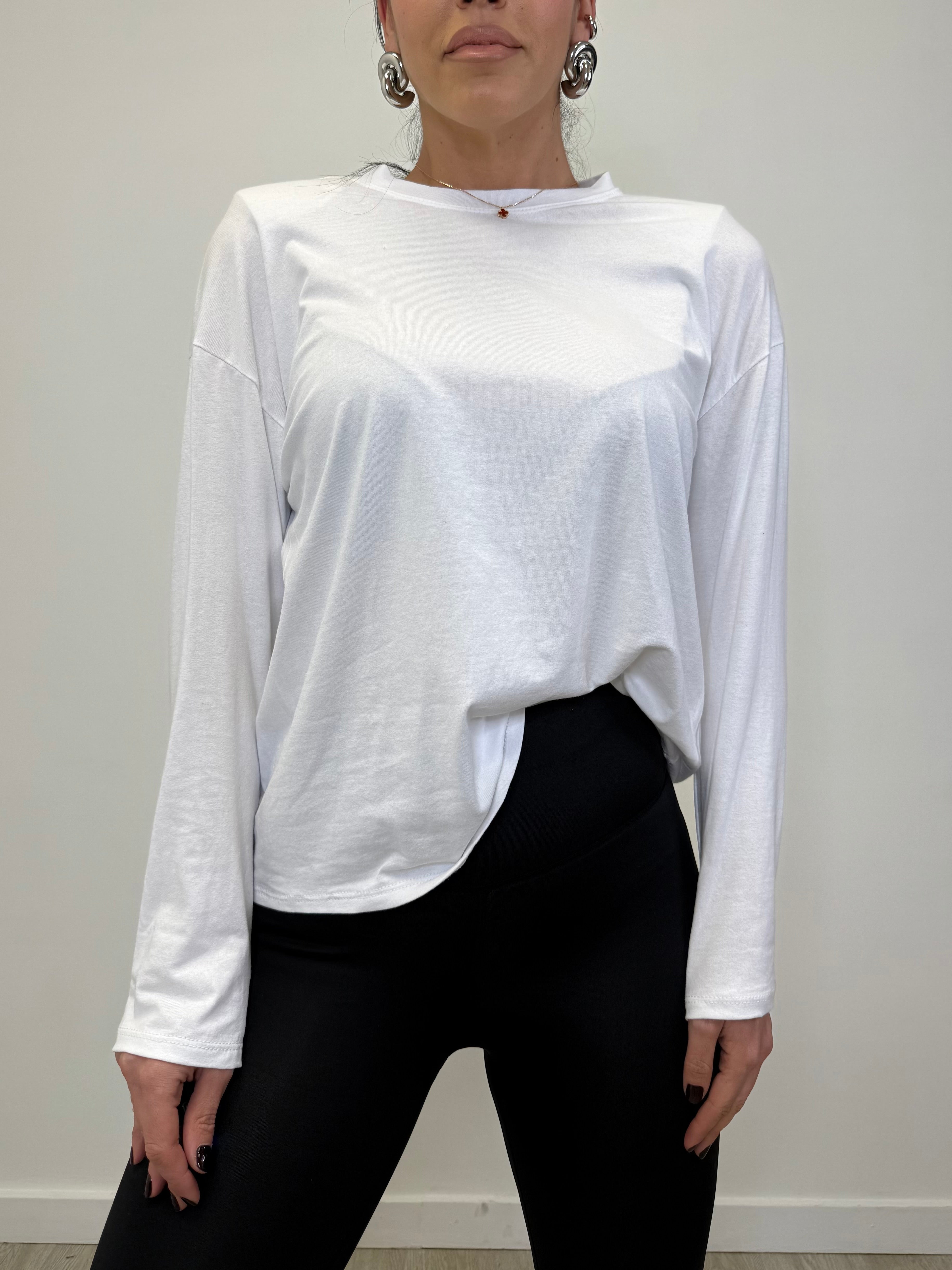 T-SHIRT MANICA LUNGA CON SPALLINE 5516