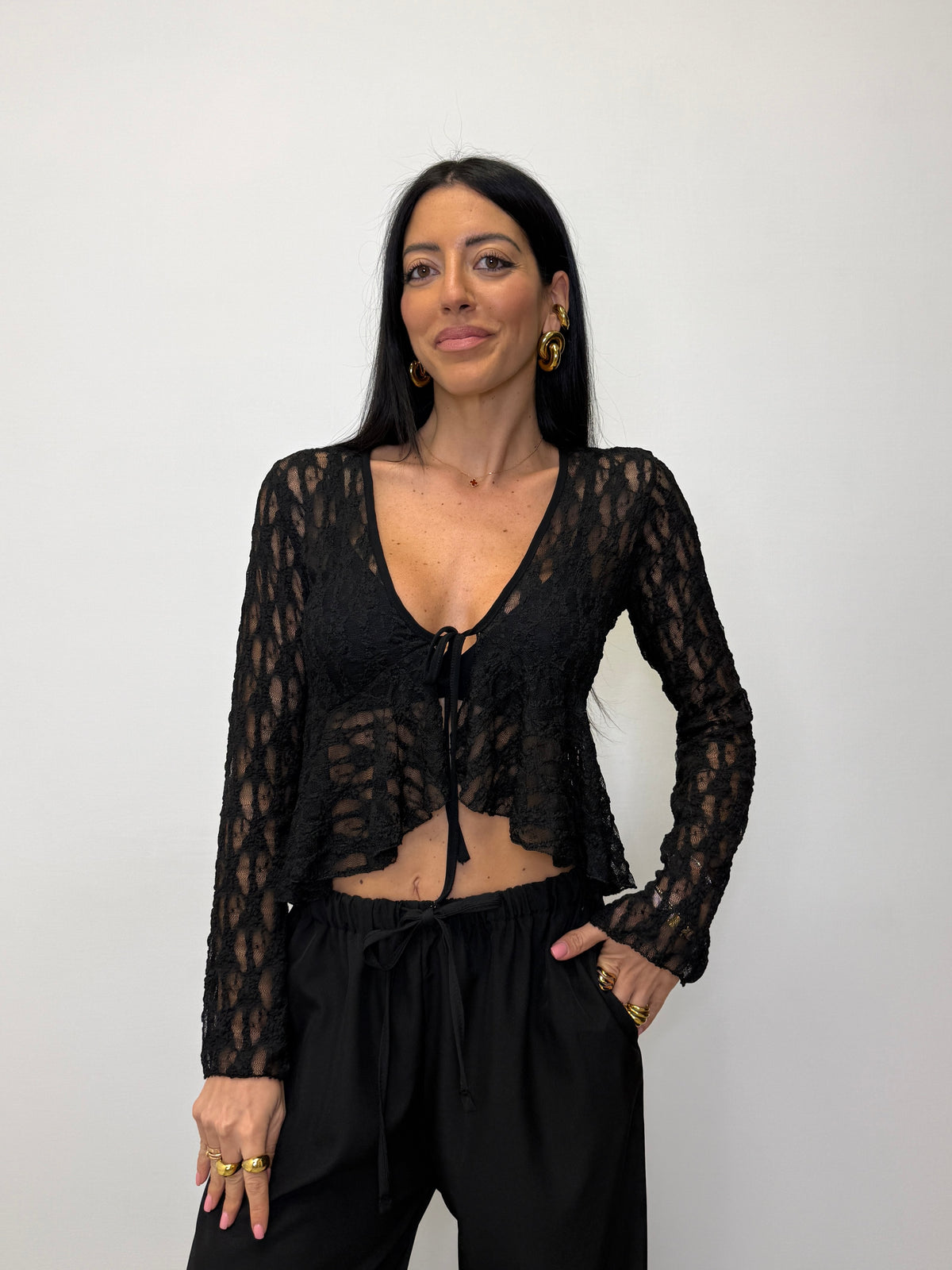 MAGLIA CON LACCETTO IN PIZZO 16818