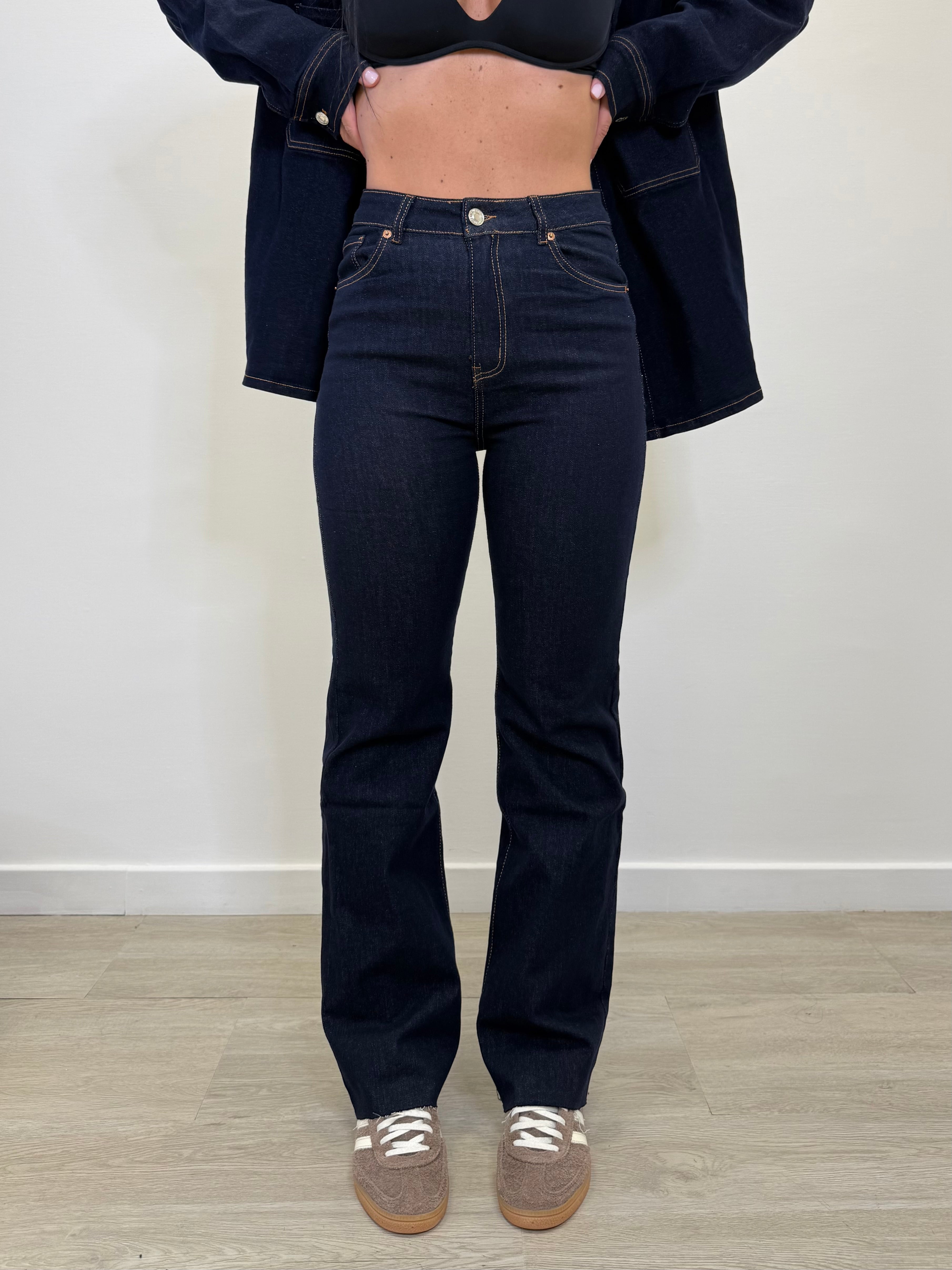 JEANS WIDE LEG LAVAGGIO ZERO 810