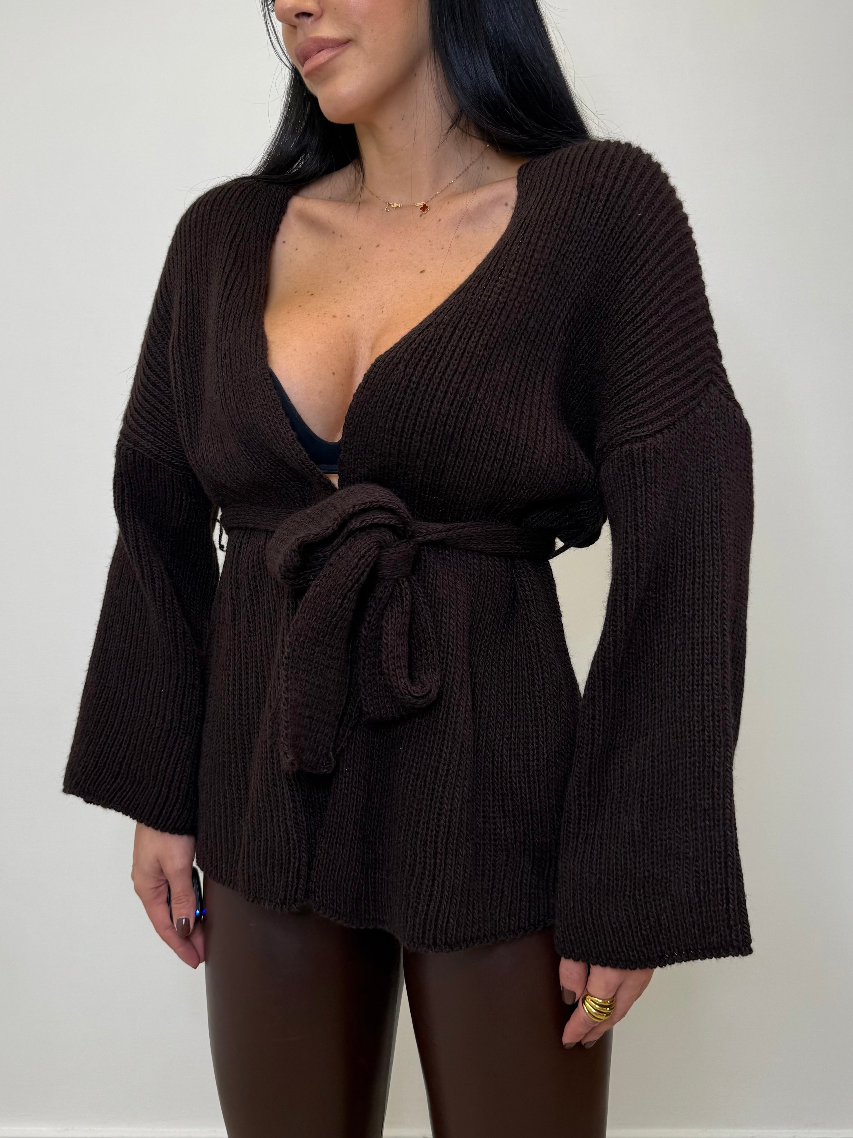 CARDIGAN KIMONO EFFETTO LANA 8755