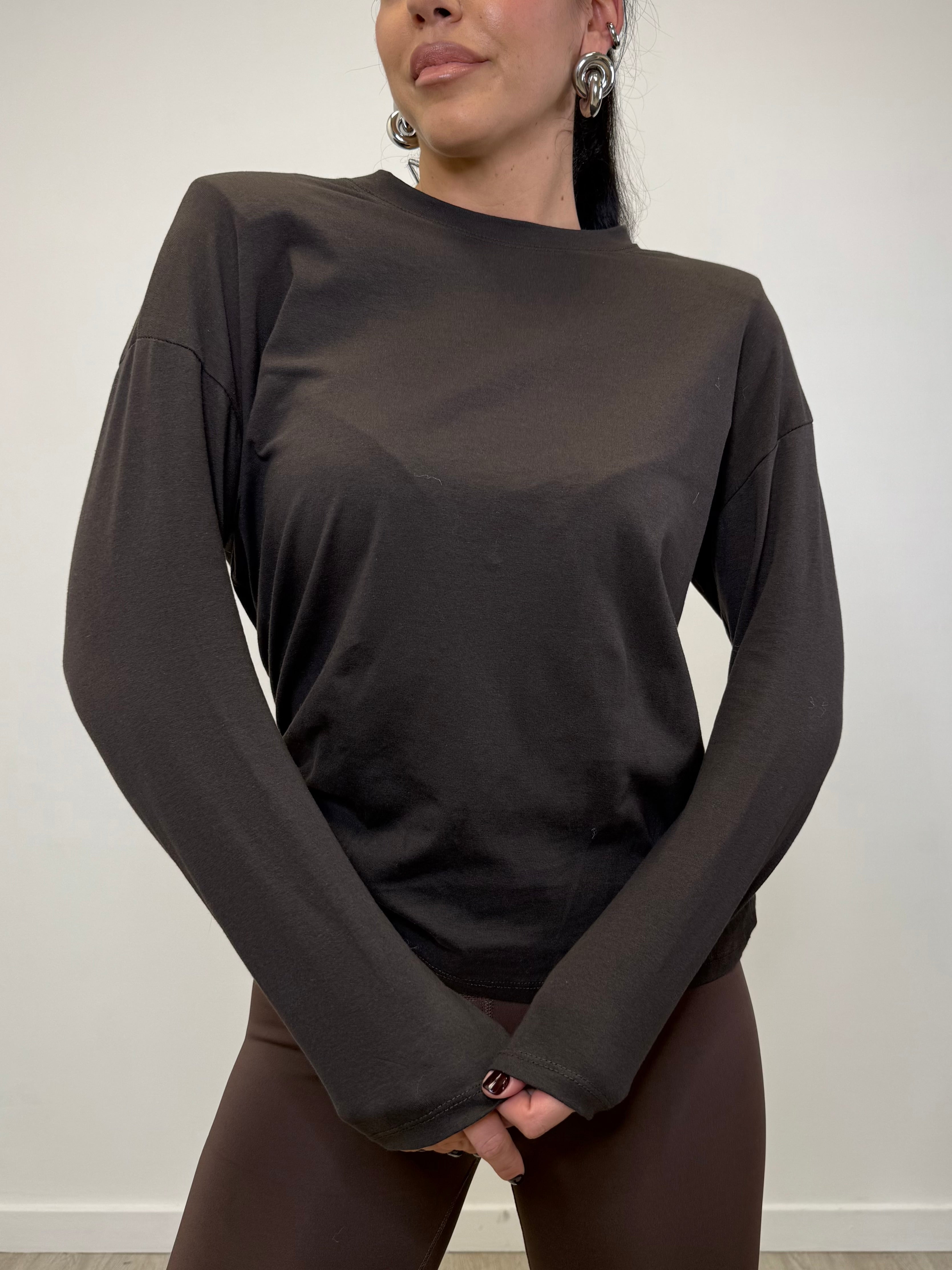 T-SHIRT MANICA LUNGA CON SPALLINE 5516