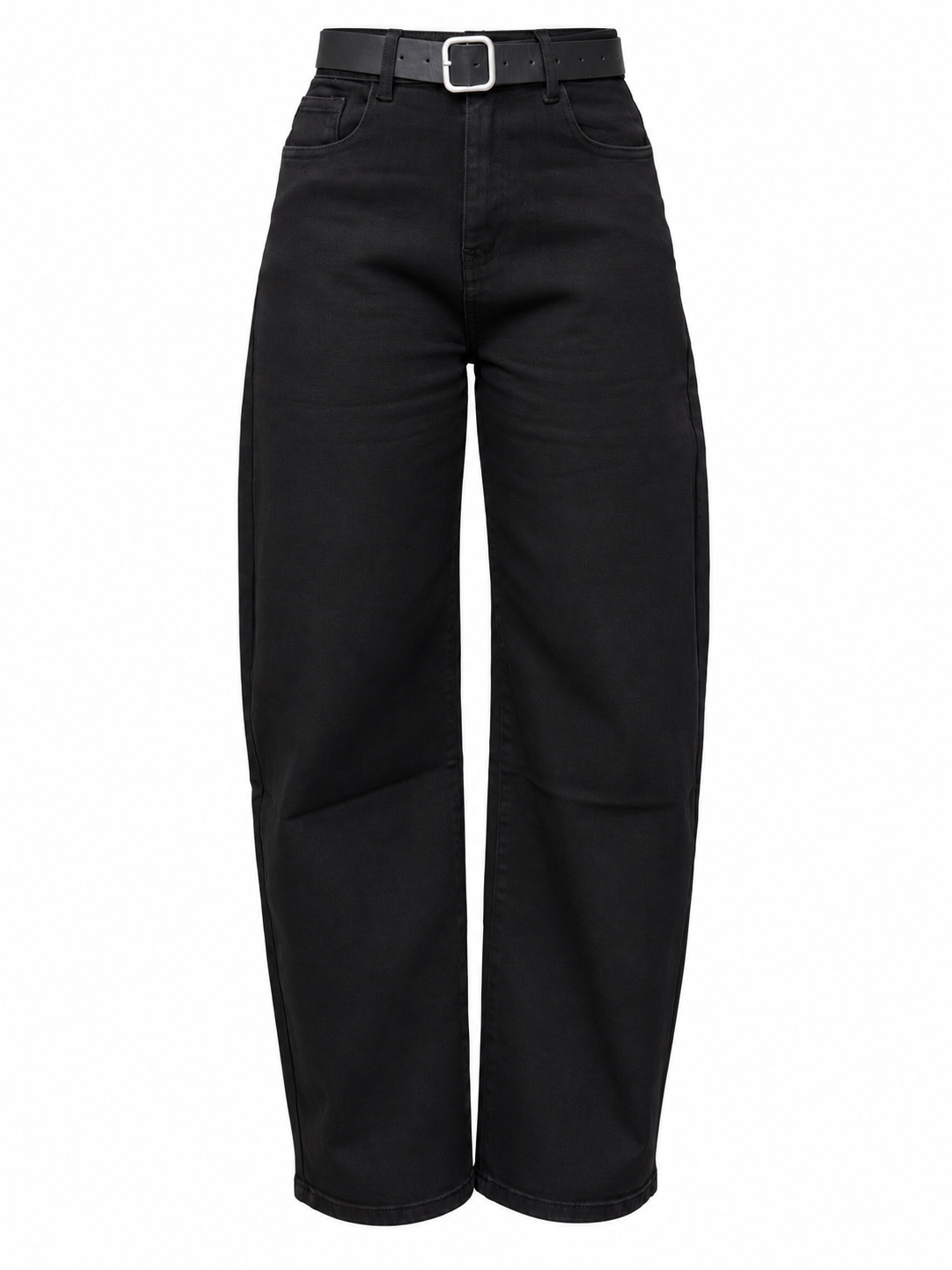 JEANS BAGGY NERO CON CINTURA 113