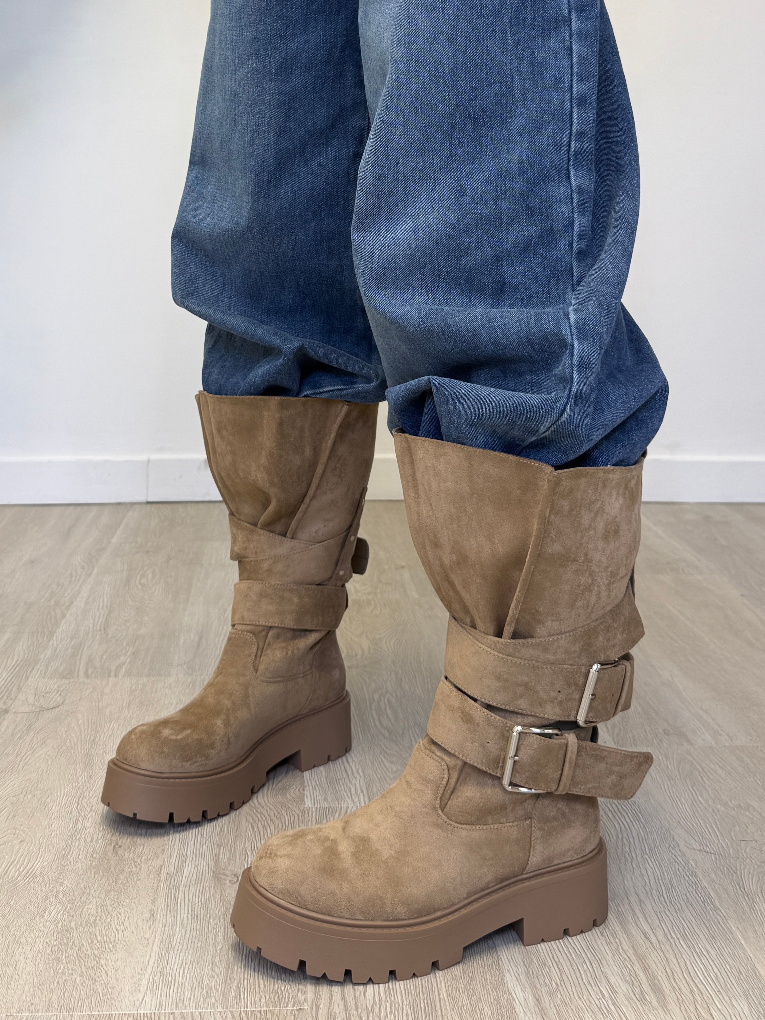 STIVALE BOOTS BEIGE SCAMOSCIATO 180