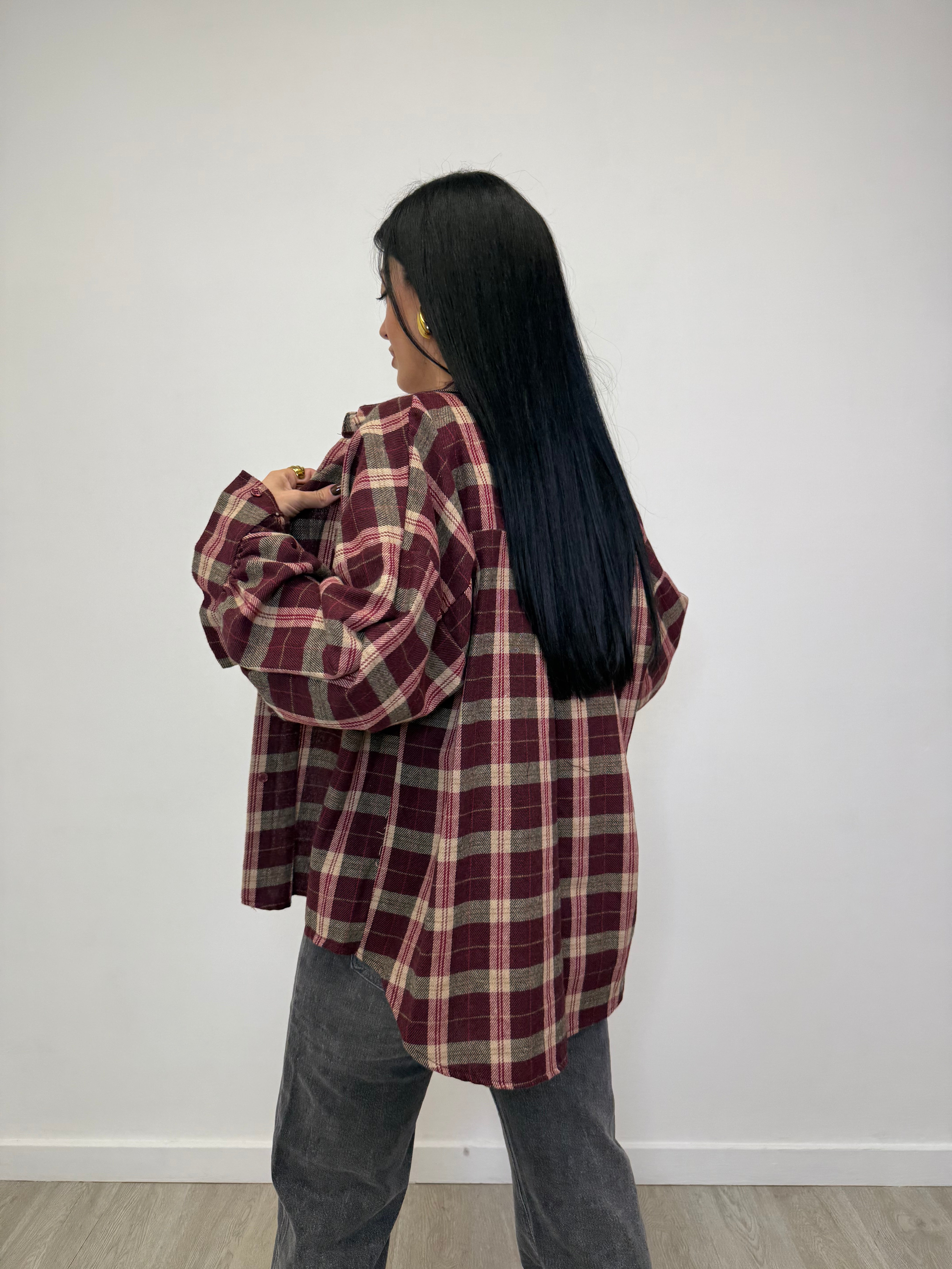 CAMICIA QUADRI BORDEAUX 24616