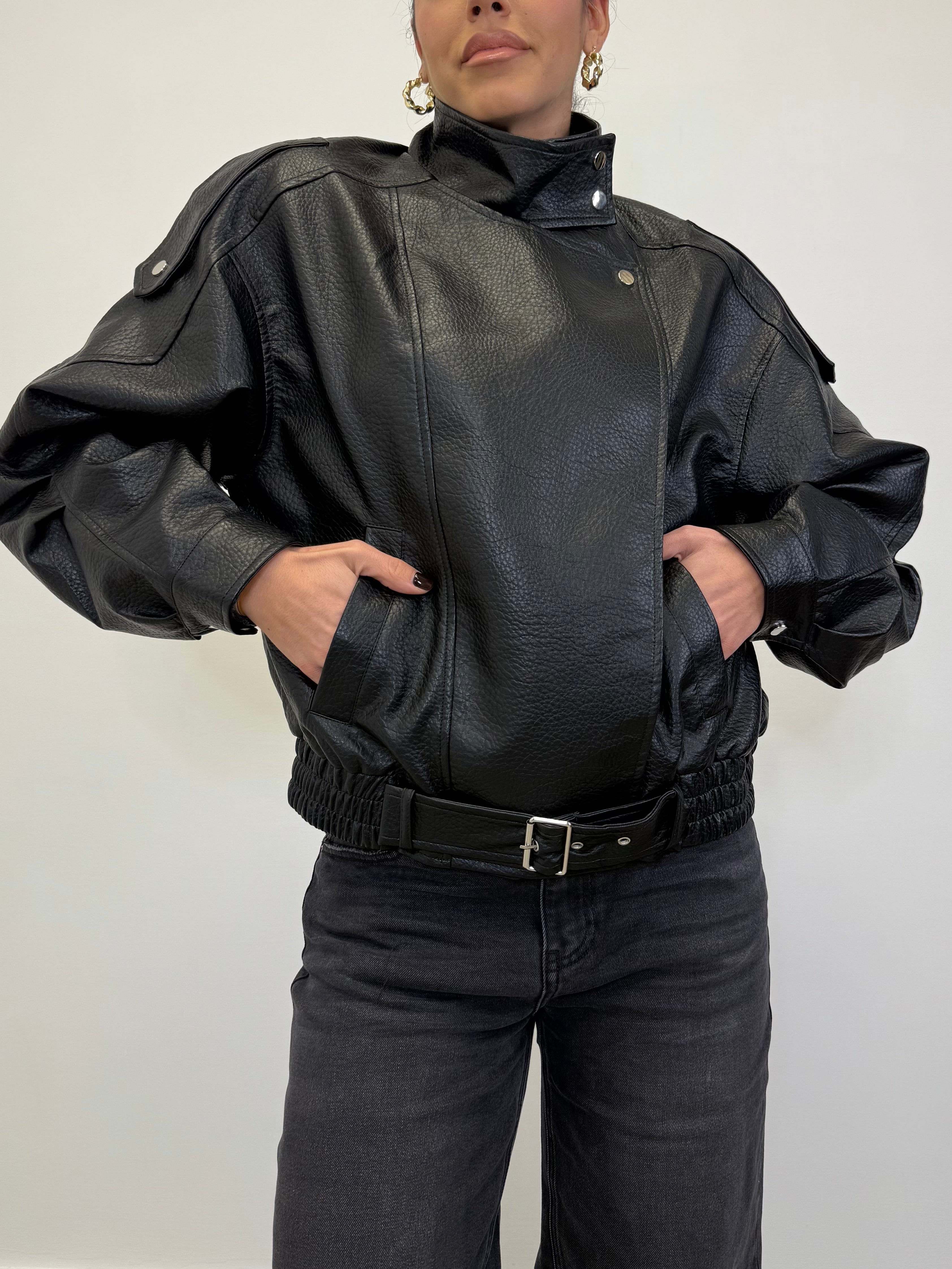 CHIODO EFFETTO PELLE MARTELLATA 6680