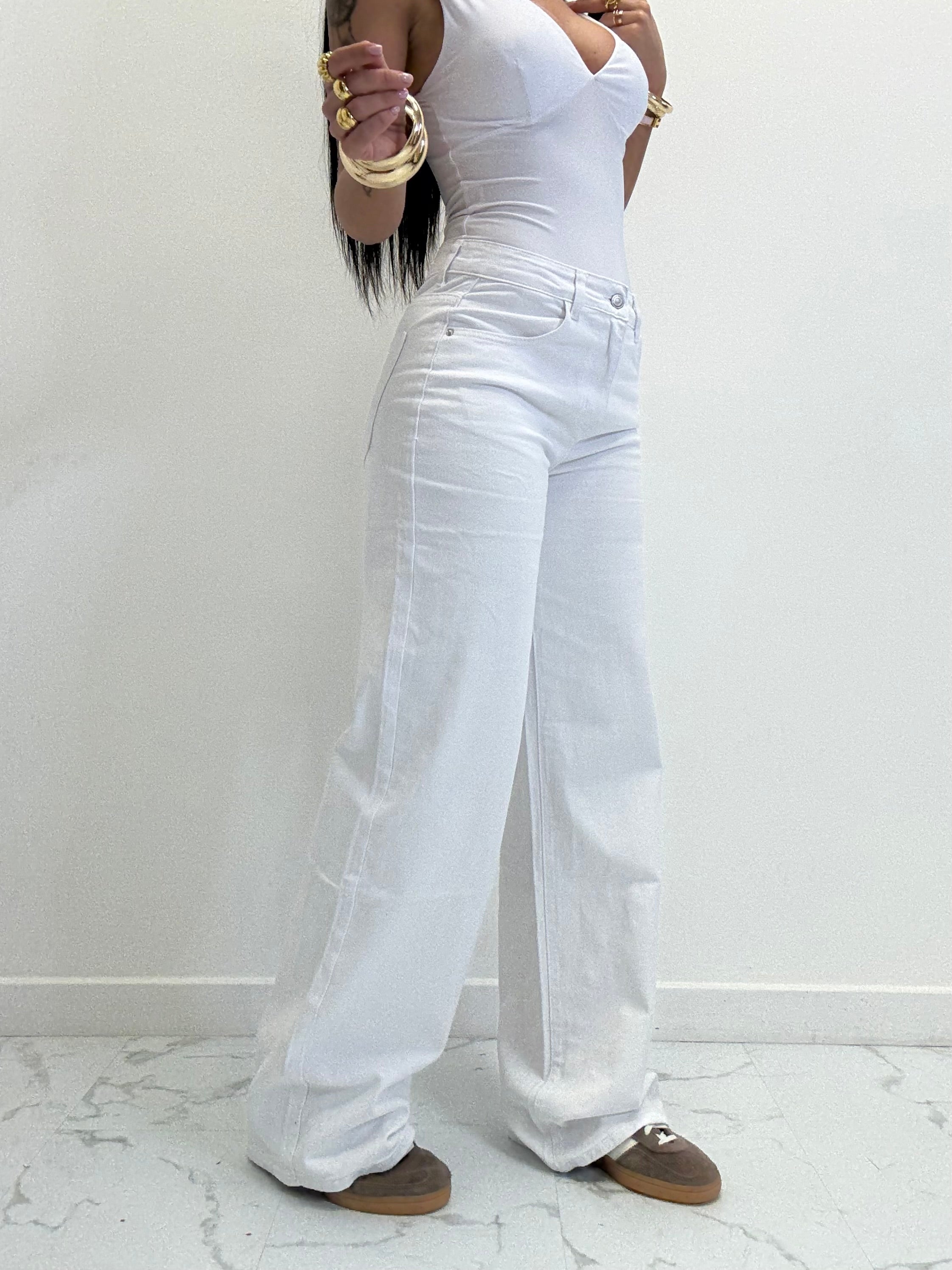 JEANS PALAZZO BIANCO T 765