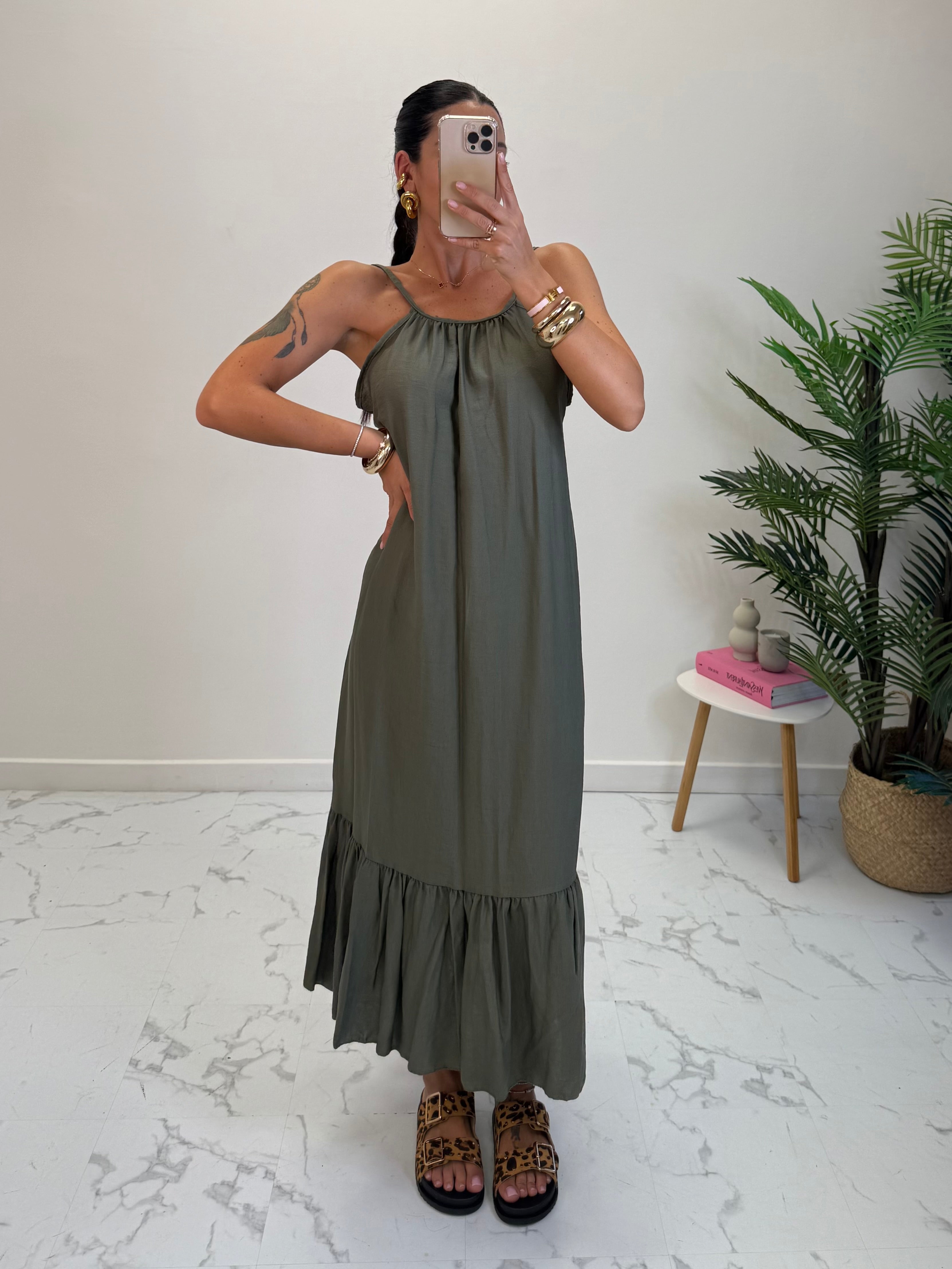 ABITO IN CREPE' CON SCHIENA SCOPERTA 31035