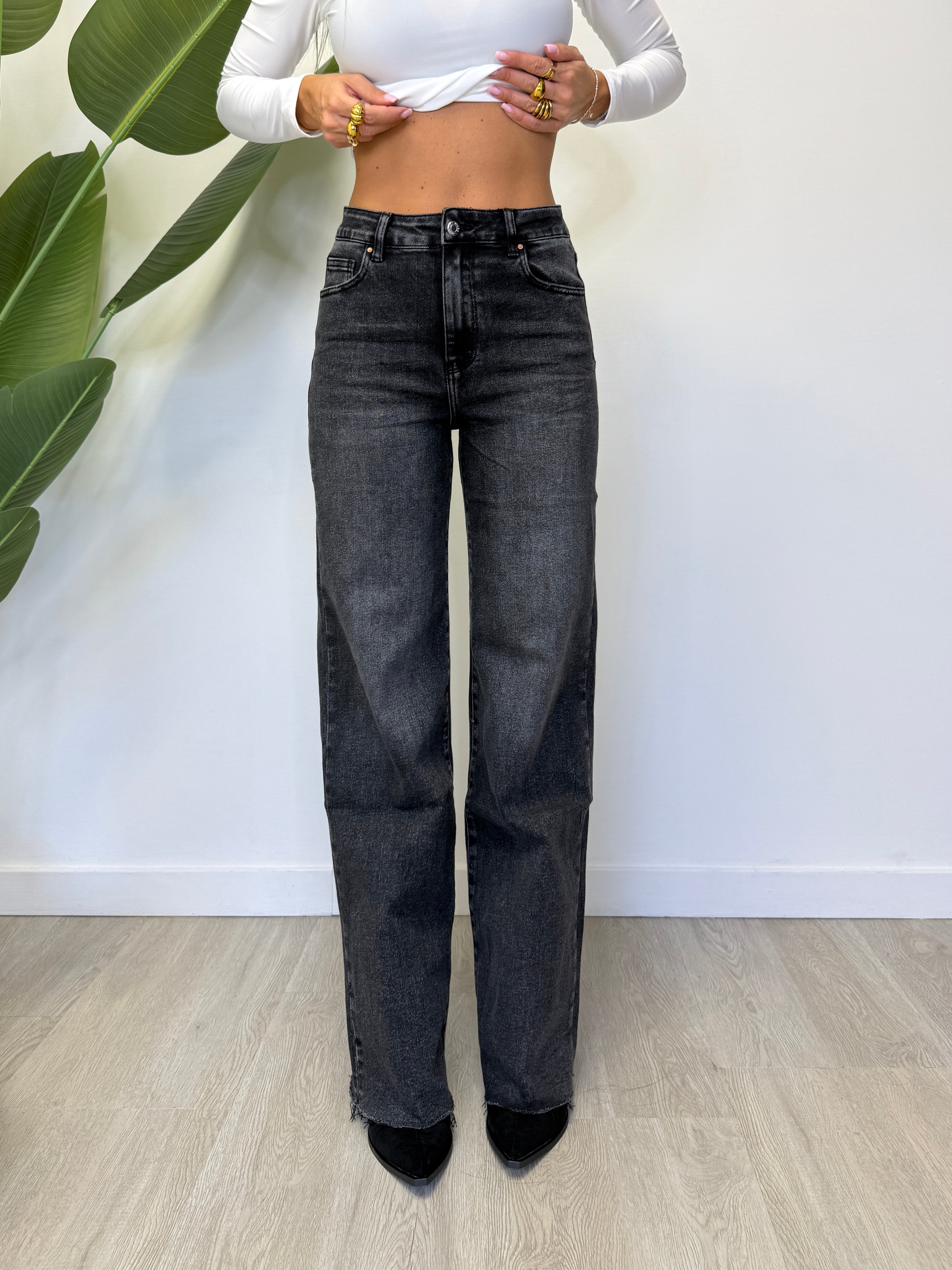 JEANS FUME' WIDE LEG 3839