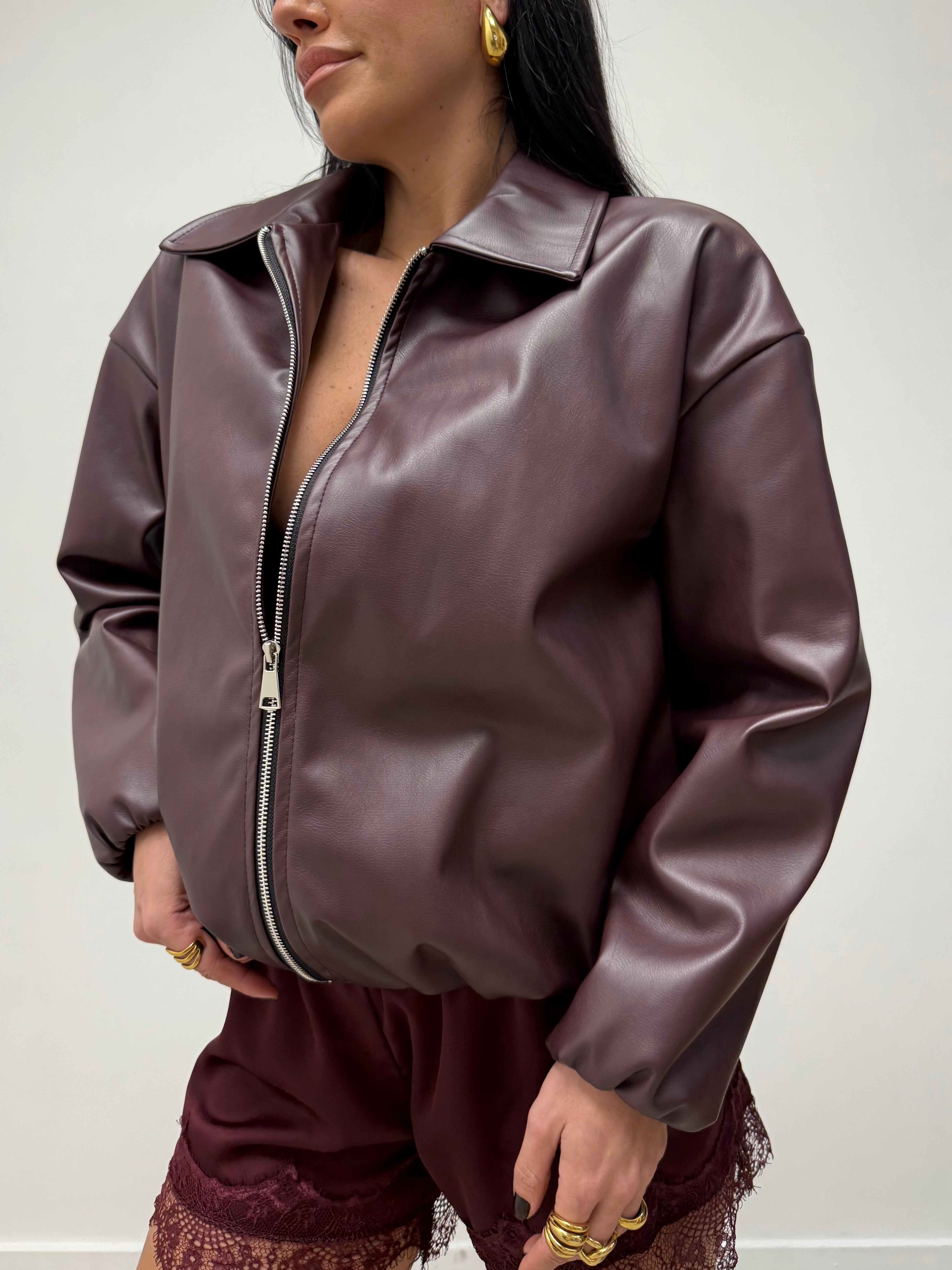 BOMBER SIMIL PELLE VINACCIA 5930