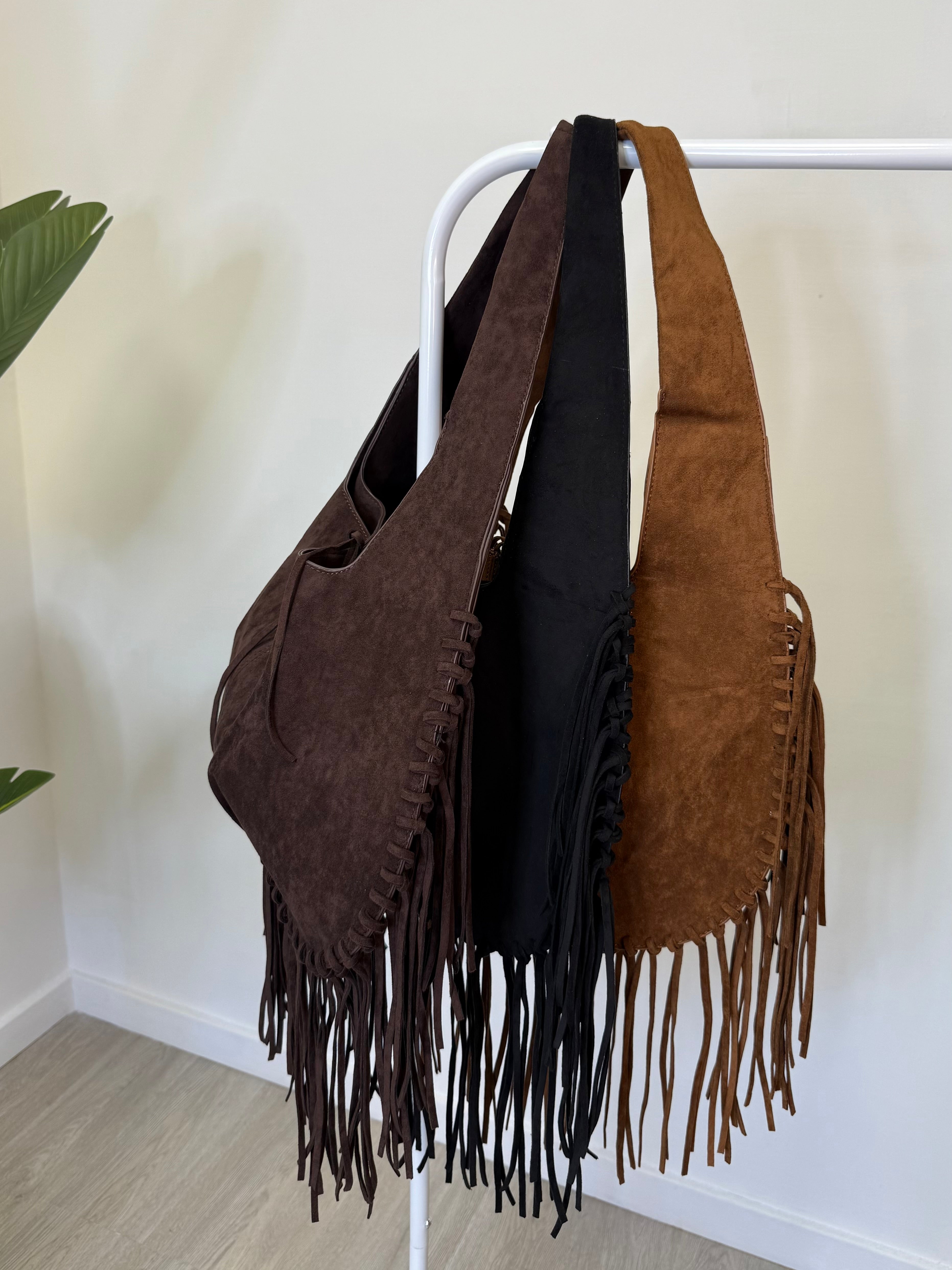 BAG CON FRANGE IN SUEDE 2318