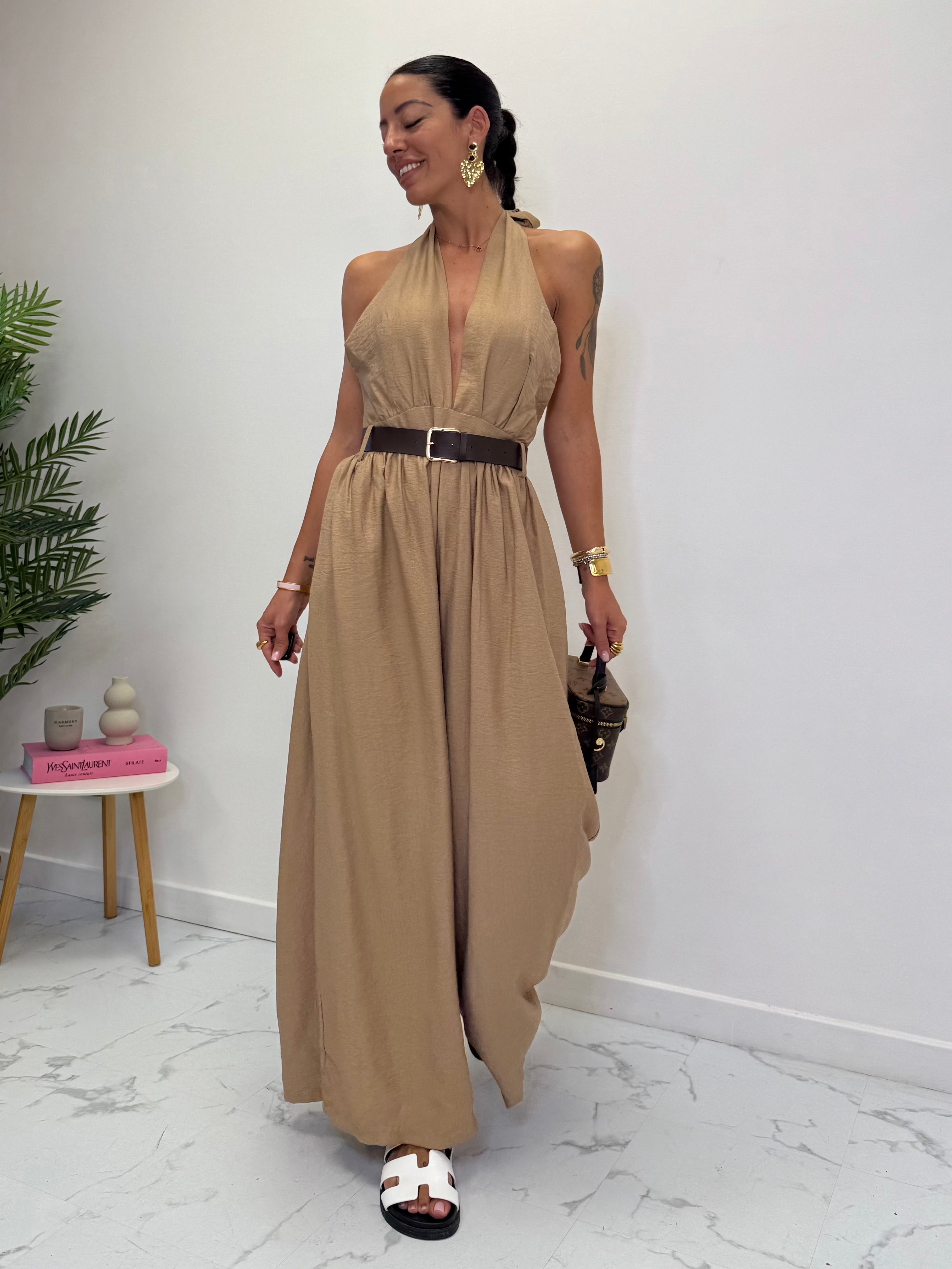 JUMPSUIT PALAZZO CON CINTA 5819