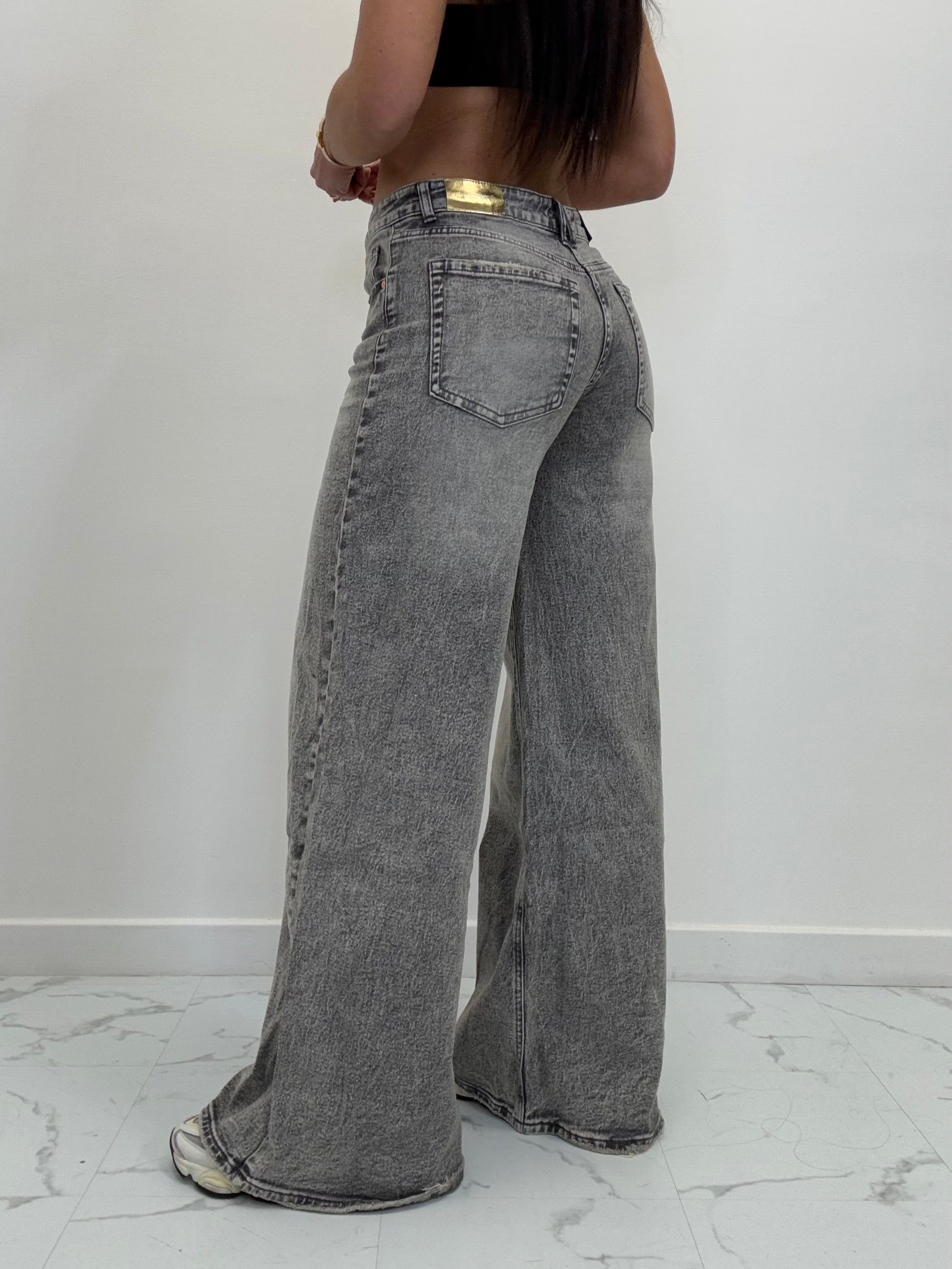 JEANS PALAZZONE GRIGIO 3316-1-ST