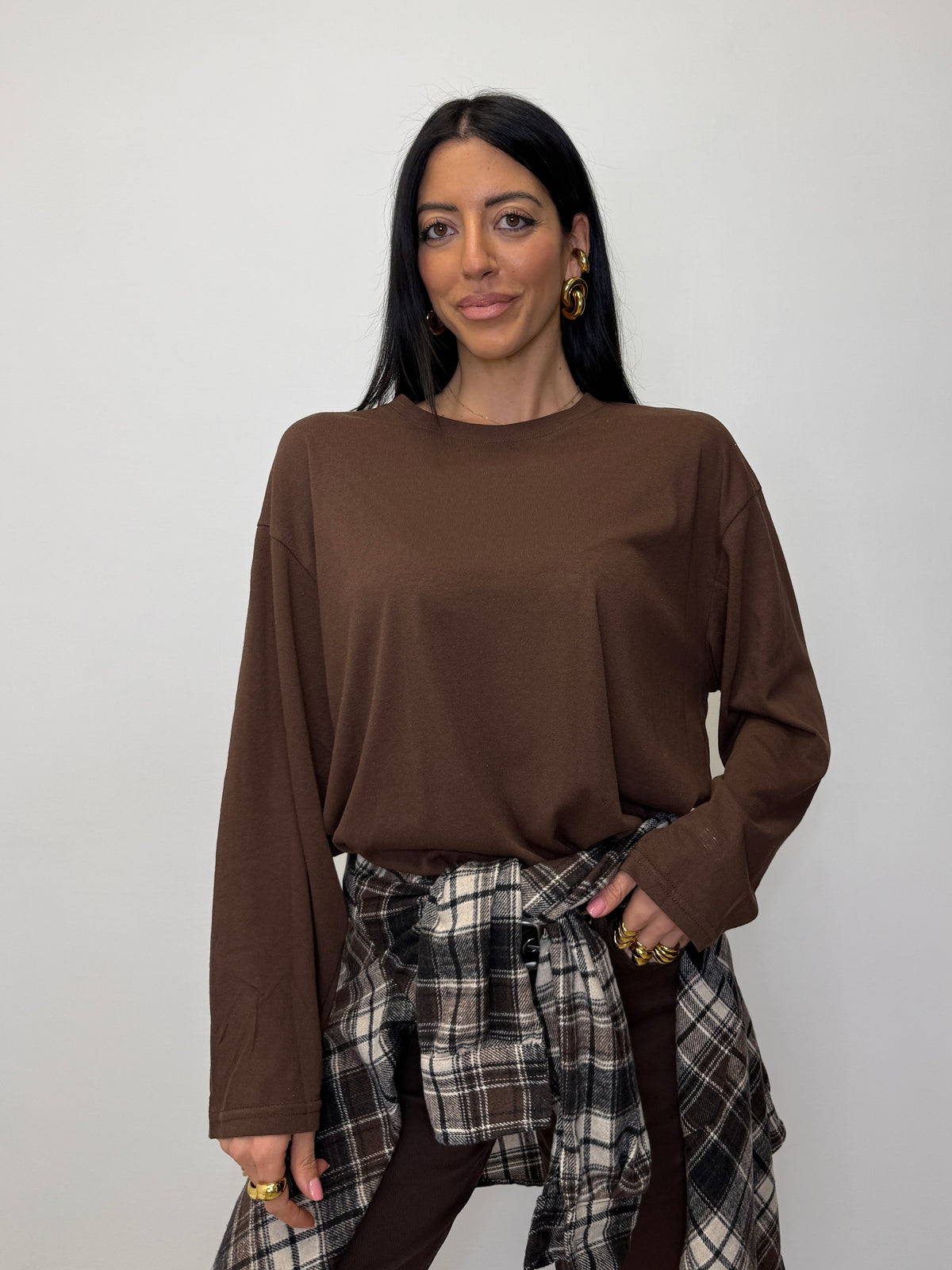 MAGLIA LONG SLEEVE MISTO COTONE RASATO 19366