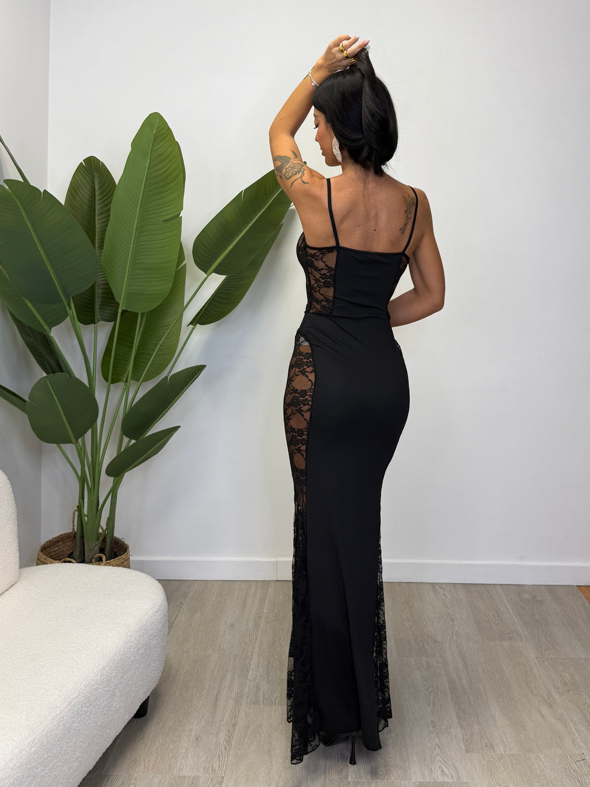ABITO LUNGO CUT OUT PIZZO 6967
