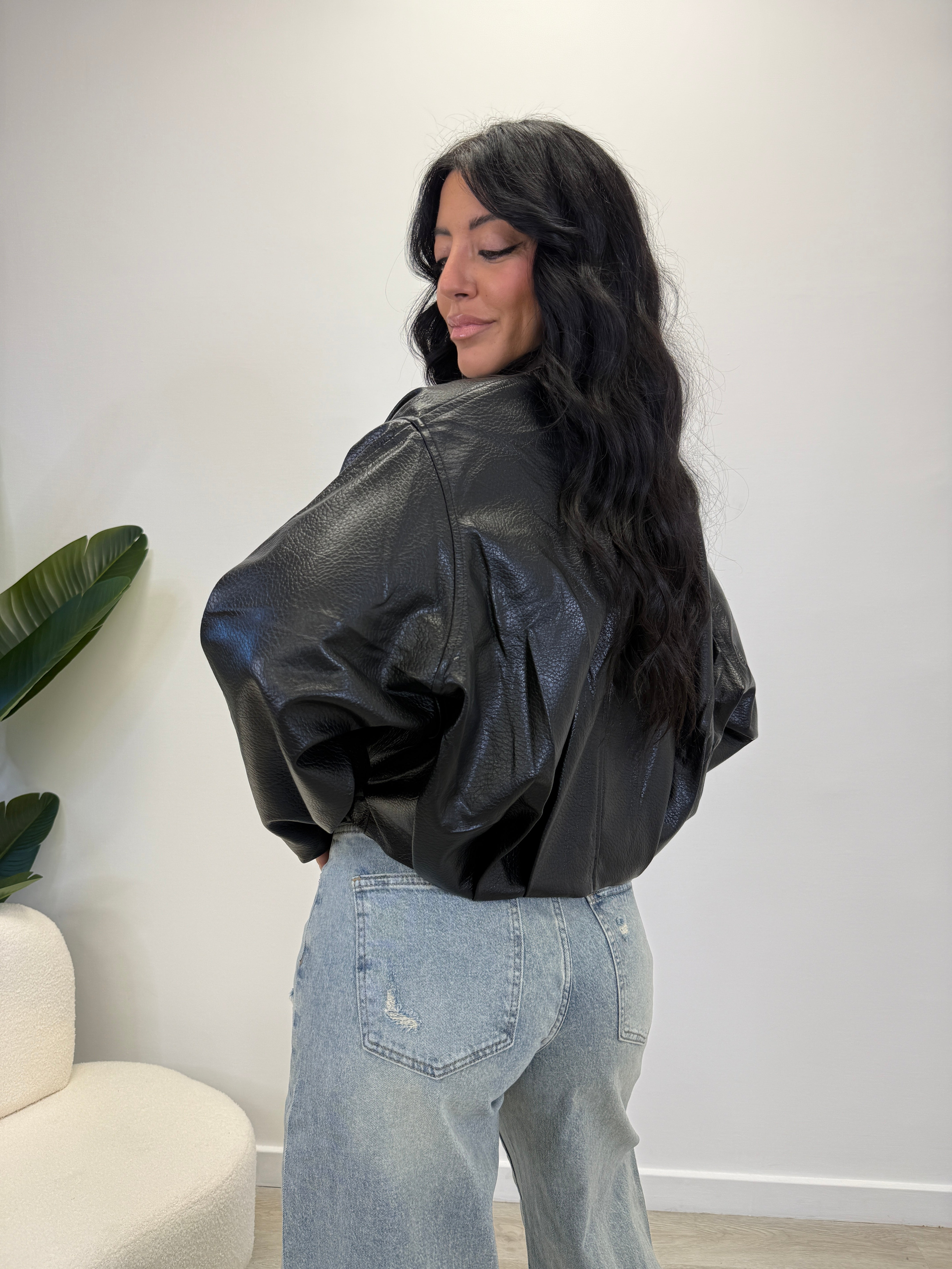 BOMBER EFETTO PELLE 91