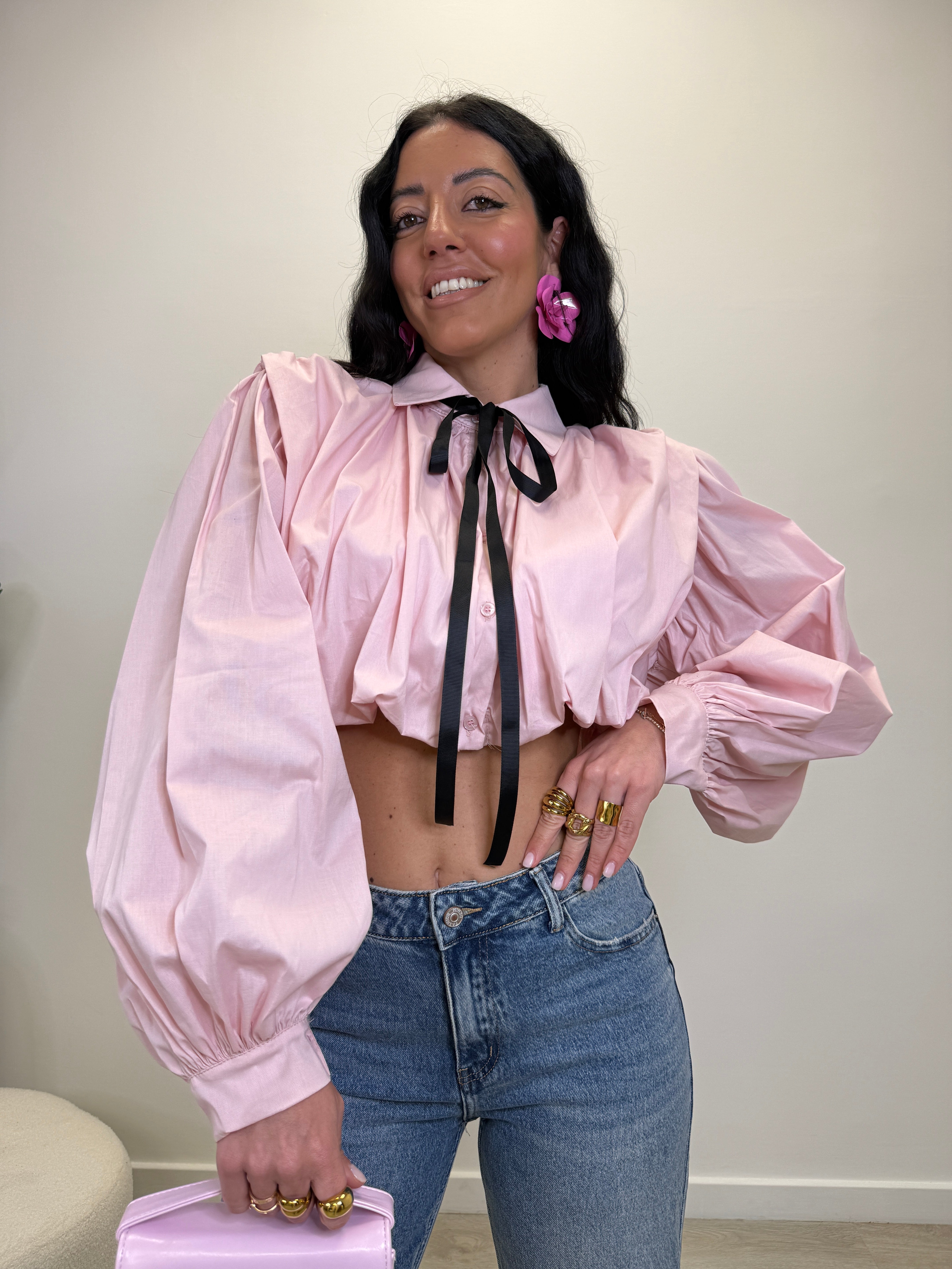 CAMICIA CROP BON TON 30973