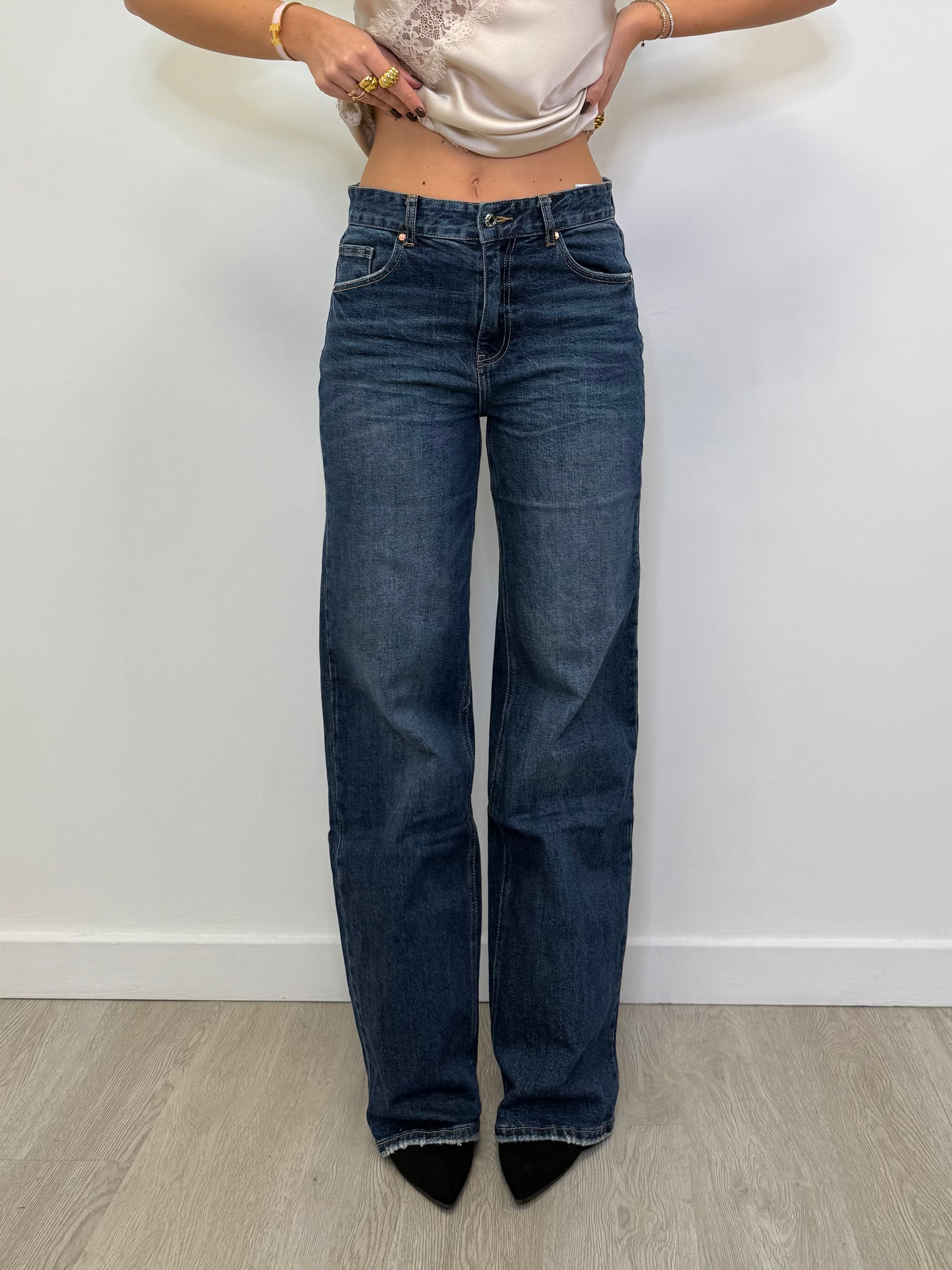 JEANS PALAZZO LAVAGGIO SCURO 3903