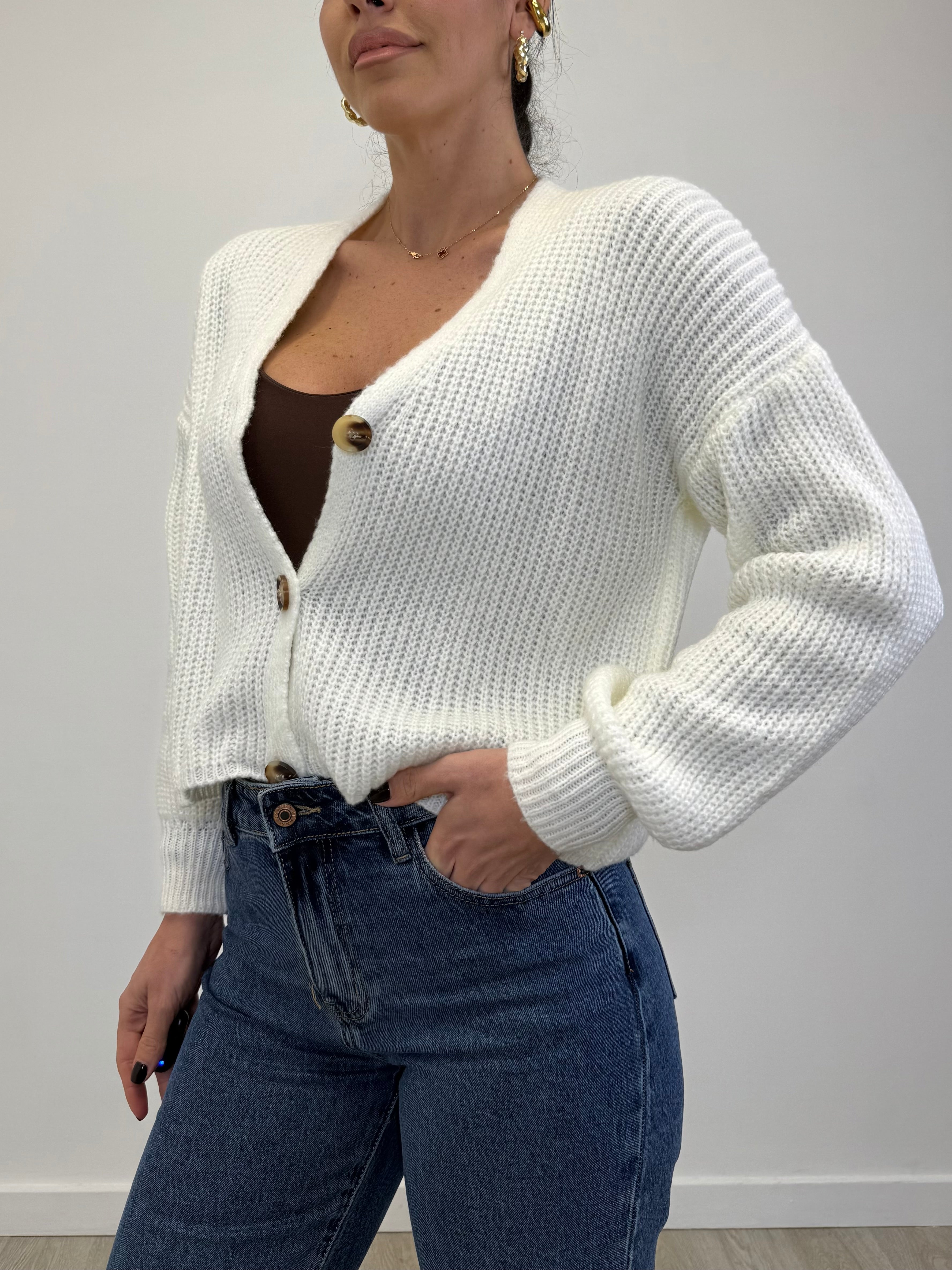 CARDIGAN EFFETTO LANA 1276