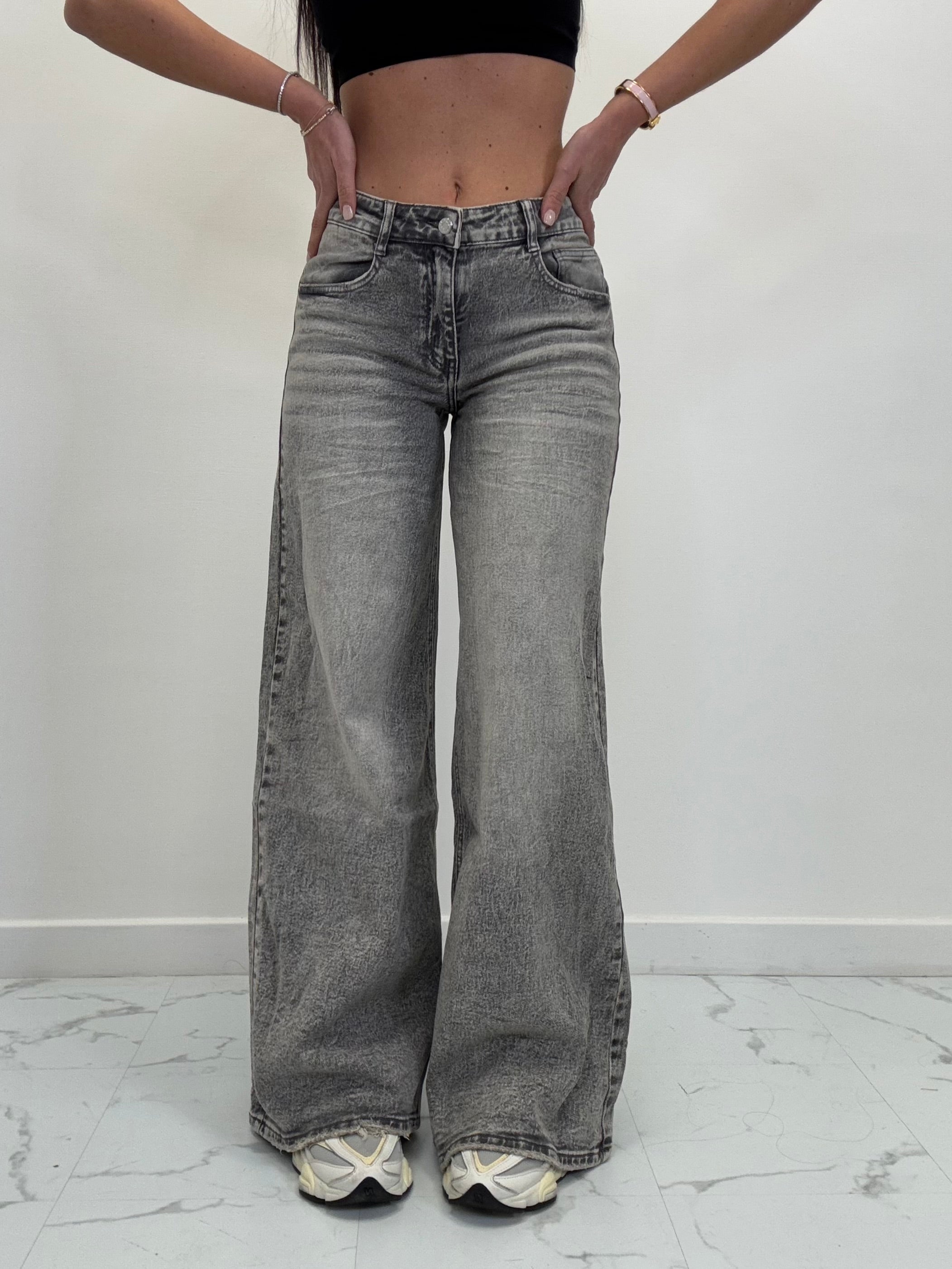 JEANS PALAZZONE GRIGIO 3316-1-ST