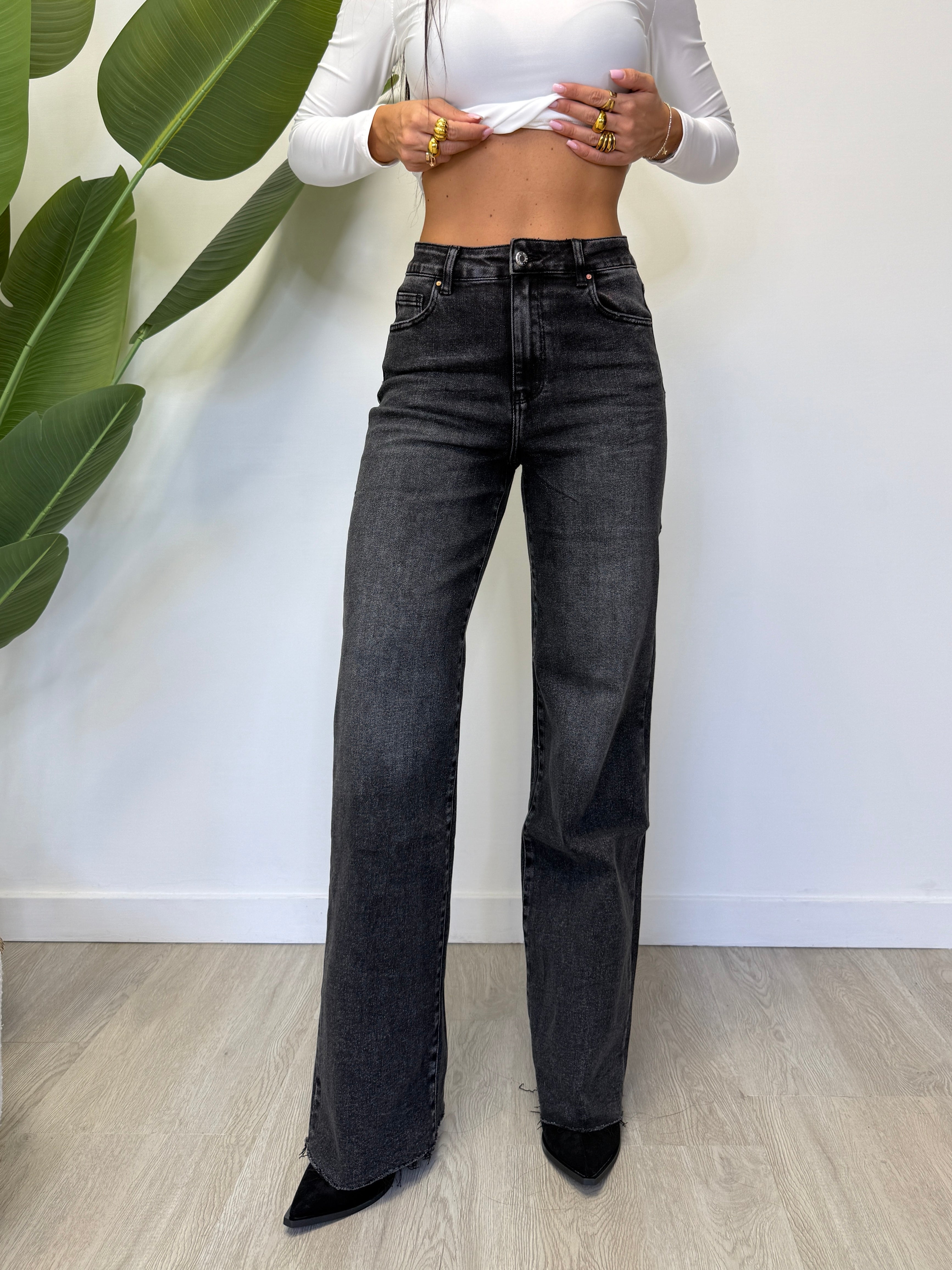 JEANS FUME' WIDE LEG 3839
