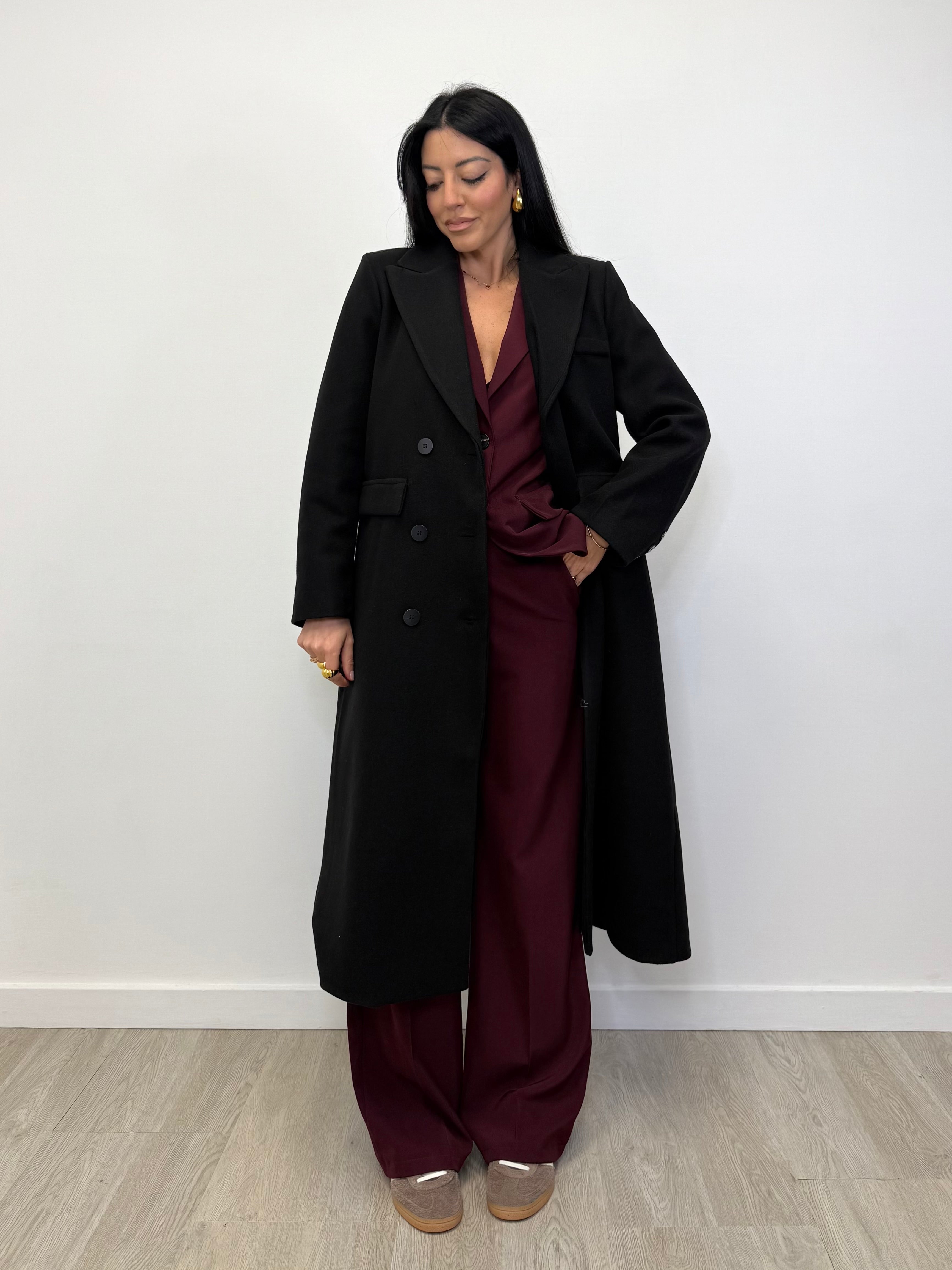 CAPPOTTO LUNGO CON FIBBIA REGOLABILE 88837