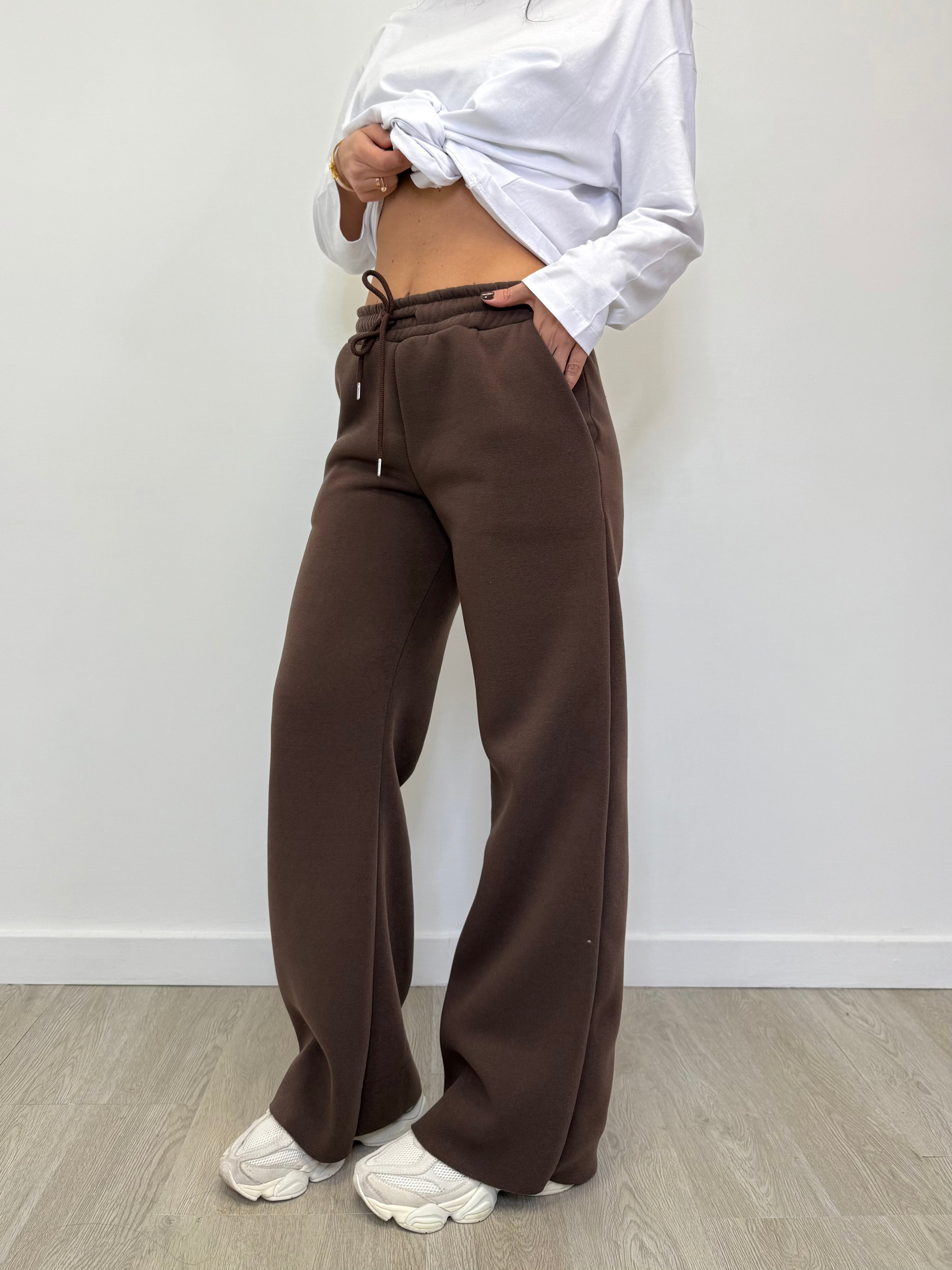 PANTALONE TUTA PALAZZO FELPATO 0470