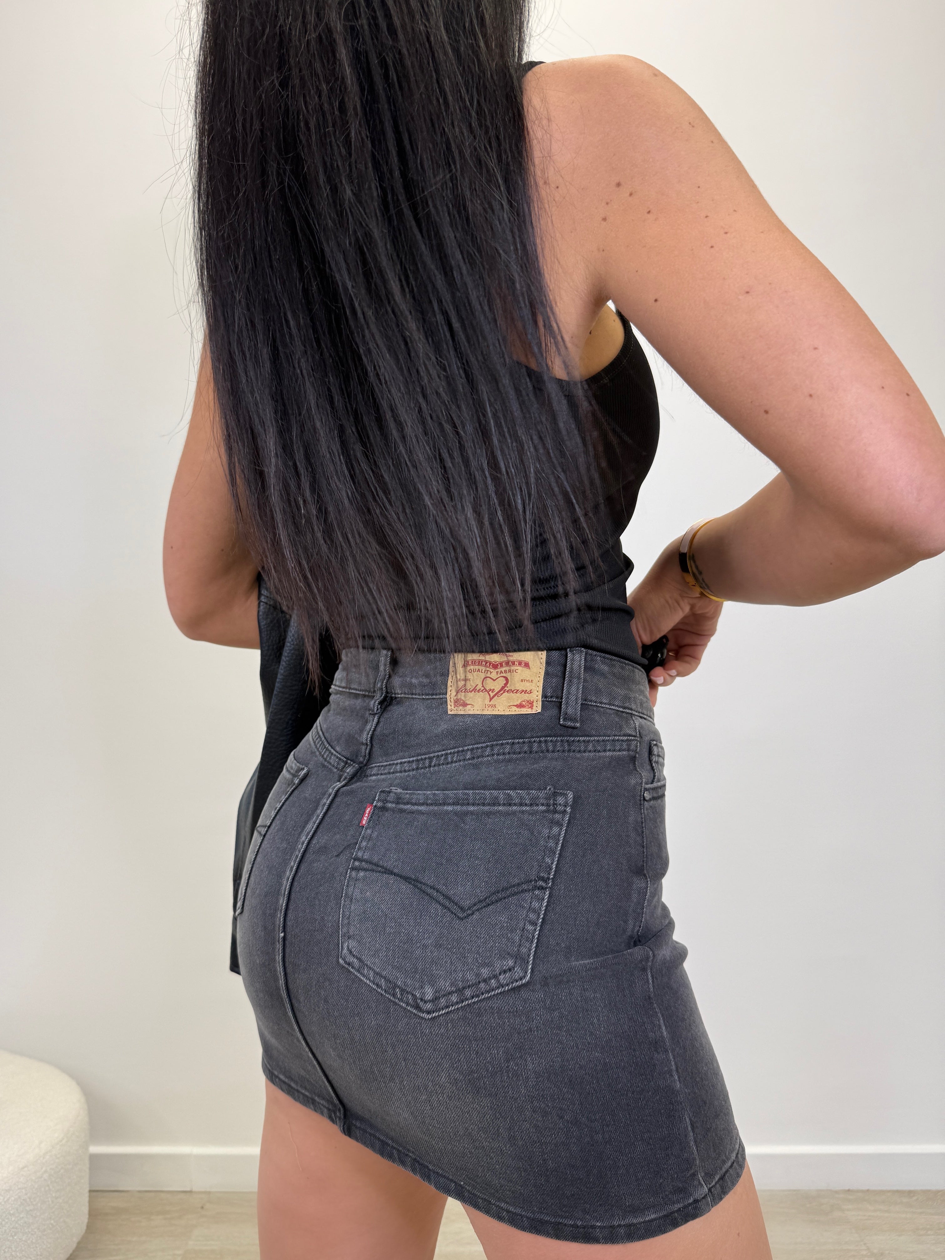 MINI GONNA IN JEANS FUME' 5741-24