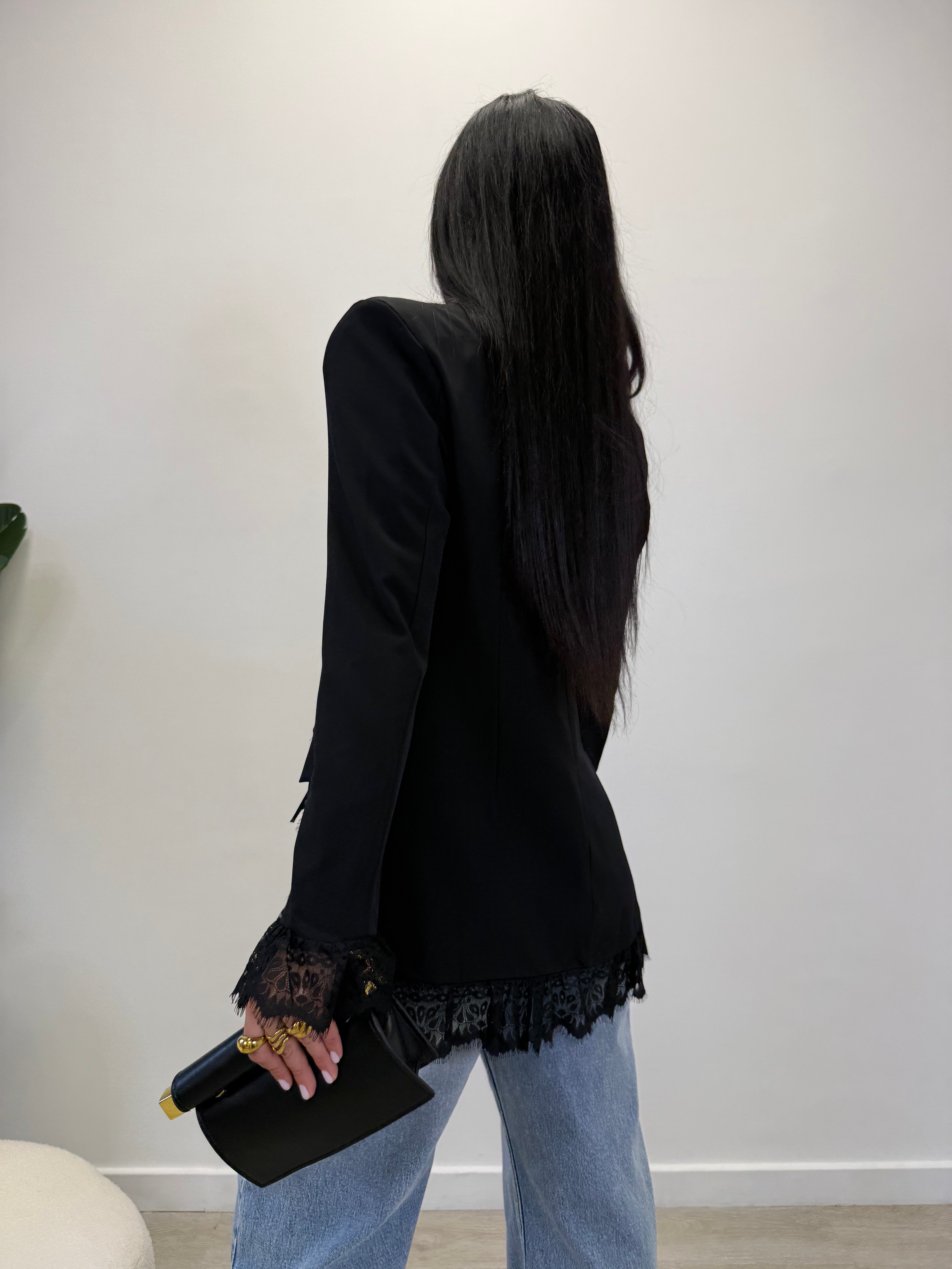 BLAZER CON INSERTI IN PIZZO 66731