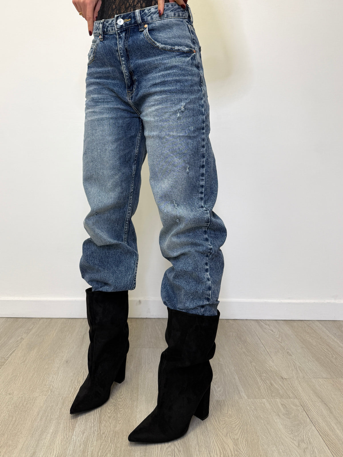 JEANS BAGGY SEMI ELASTICIZZATO 5617