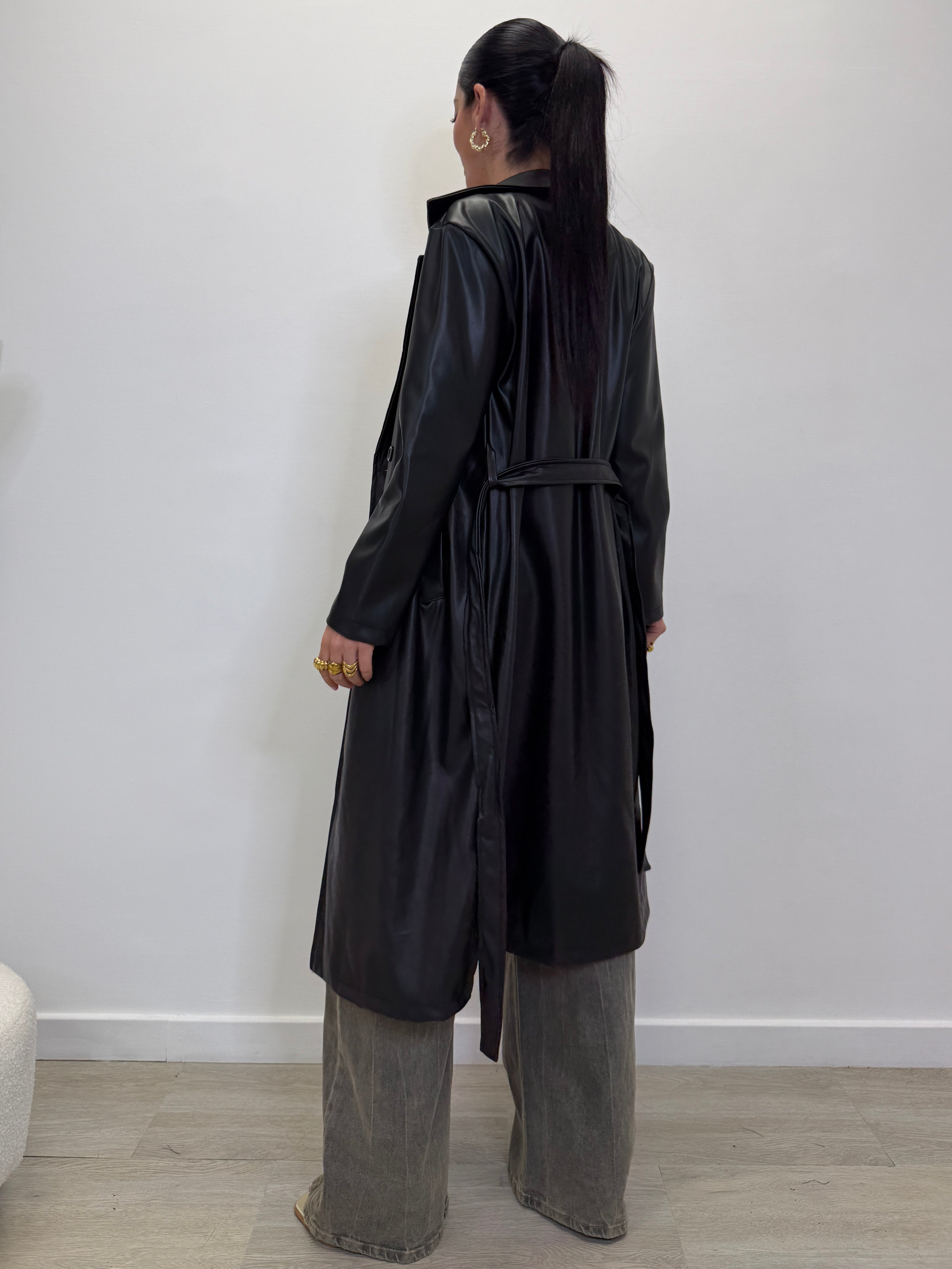 TRENCH SIMIL PELLE 11644