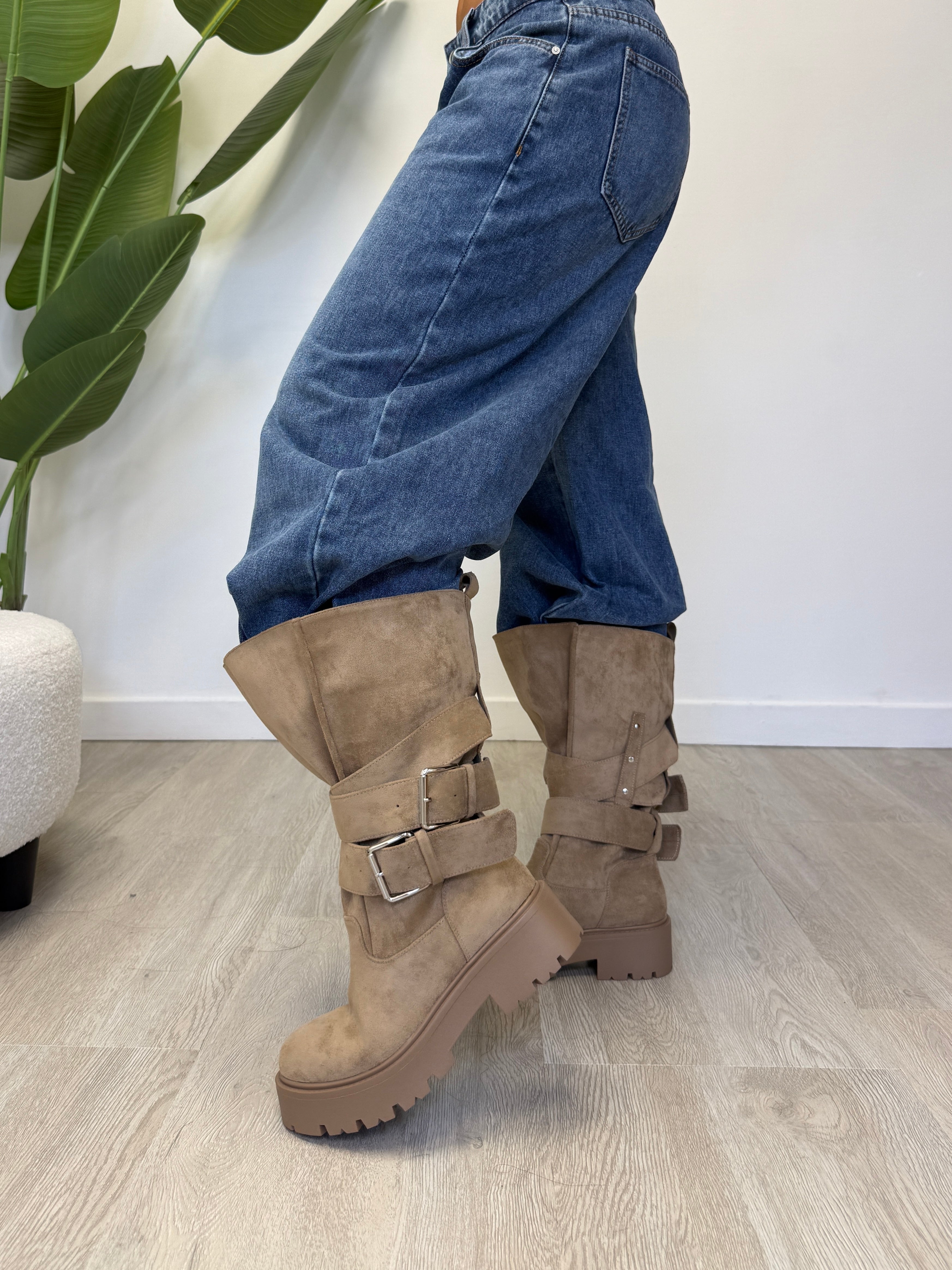 STIVALE BOOTS BEIGE SCAMOSCIATO 180